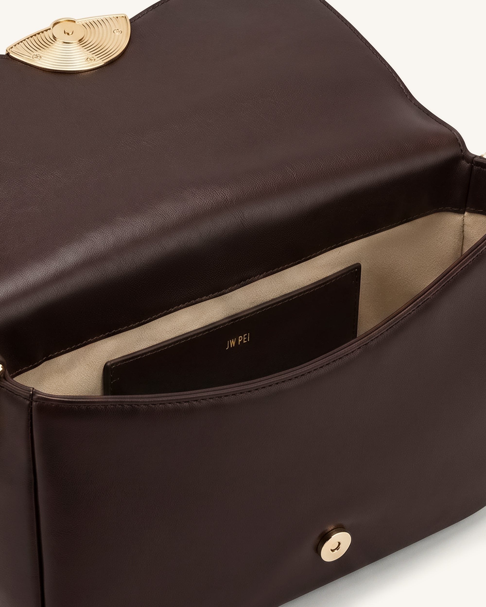 Jw Pei Sofia Classic Flap Shoulder Bag Dark Brown