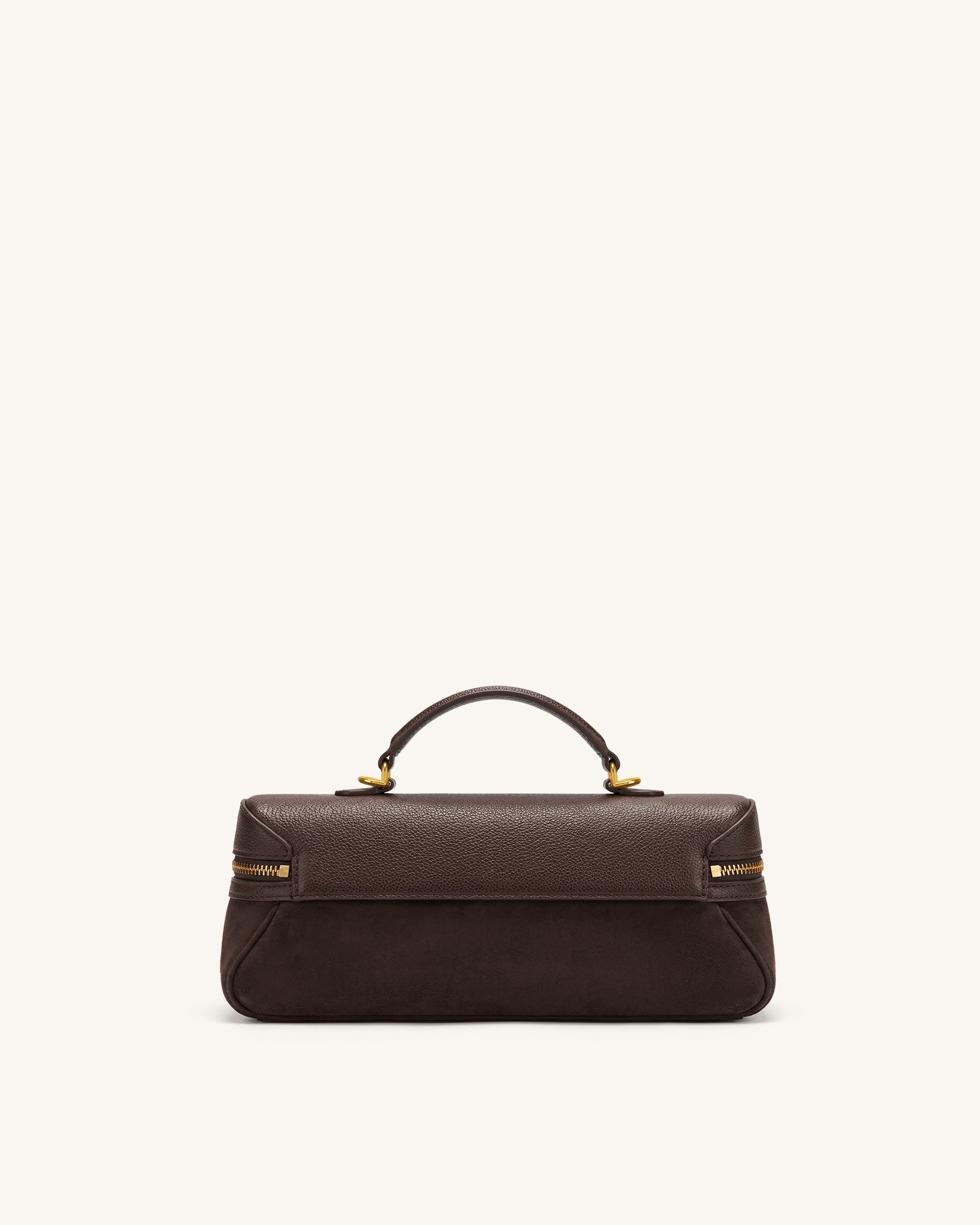 Jw Pei Cleo Faux Suede Vanity Bag Dark Brown