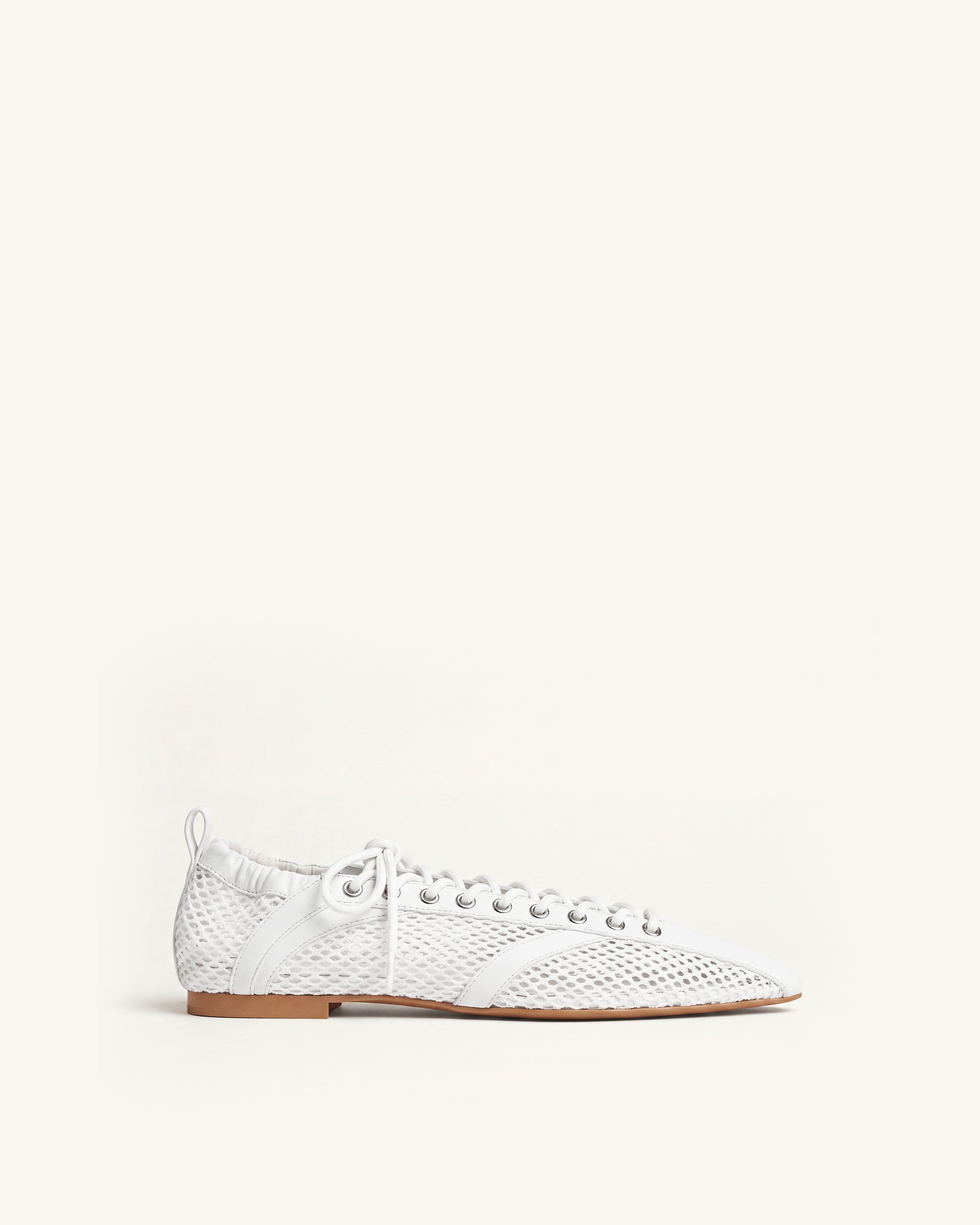 Jw Pei Ava Lace Up Mesh Flats White