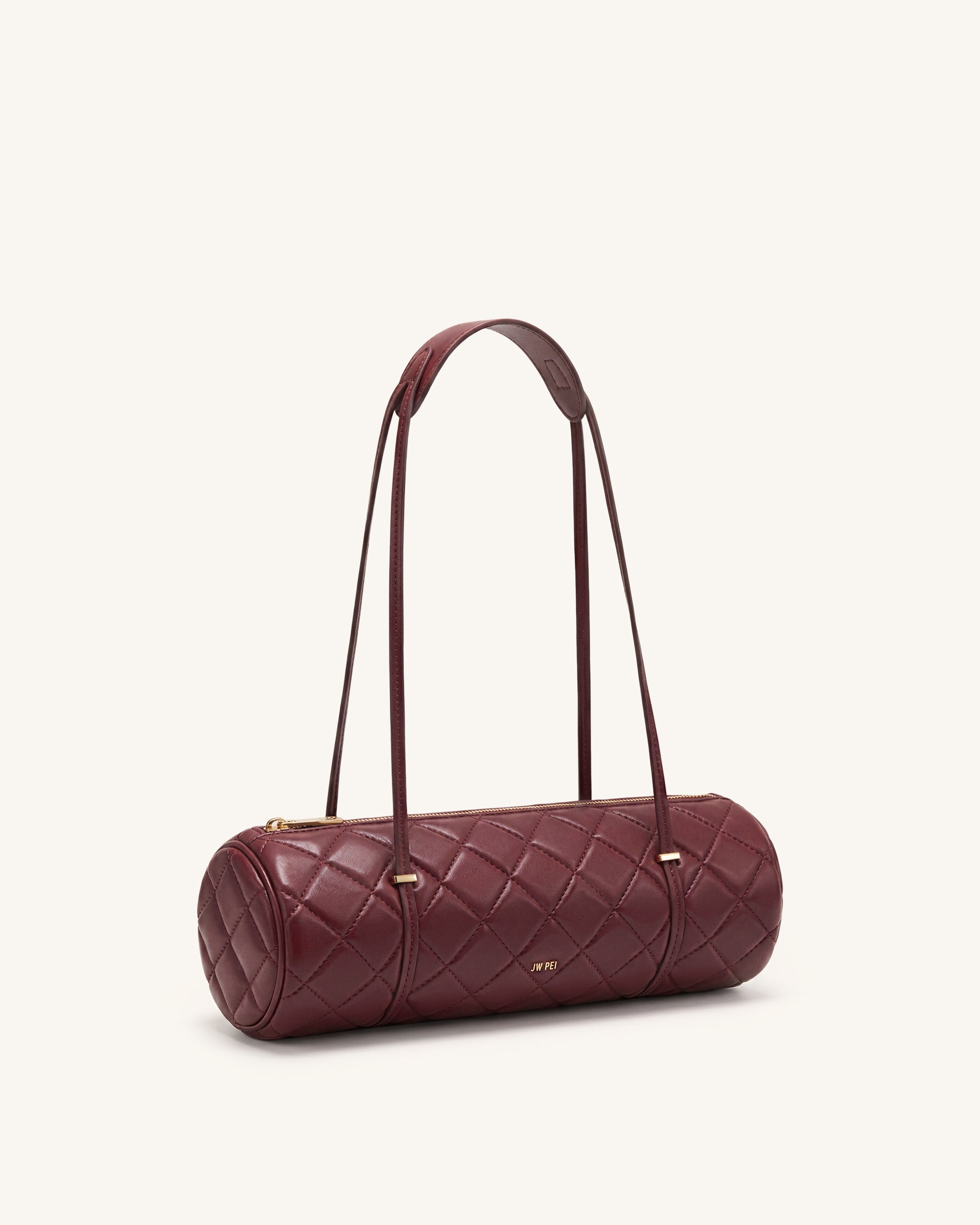 Jw Pei Marcella Quilted Cylinder Shoulder Bag Burgundy