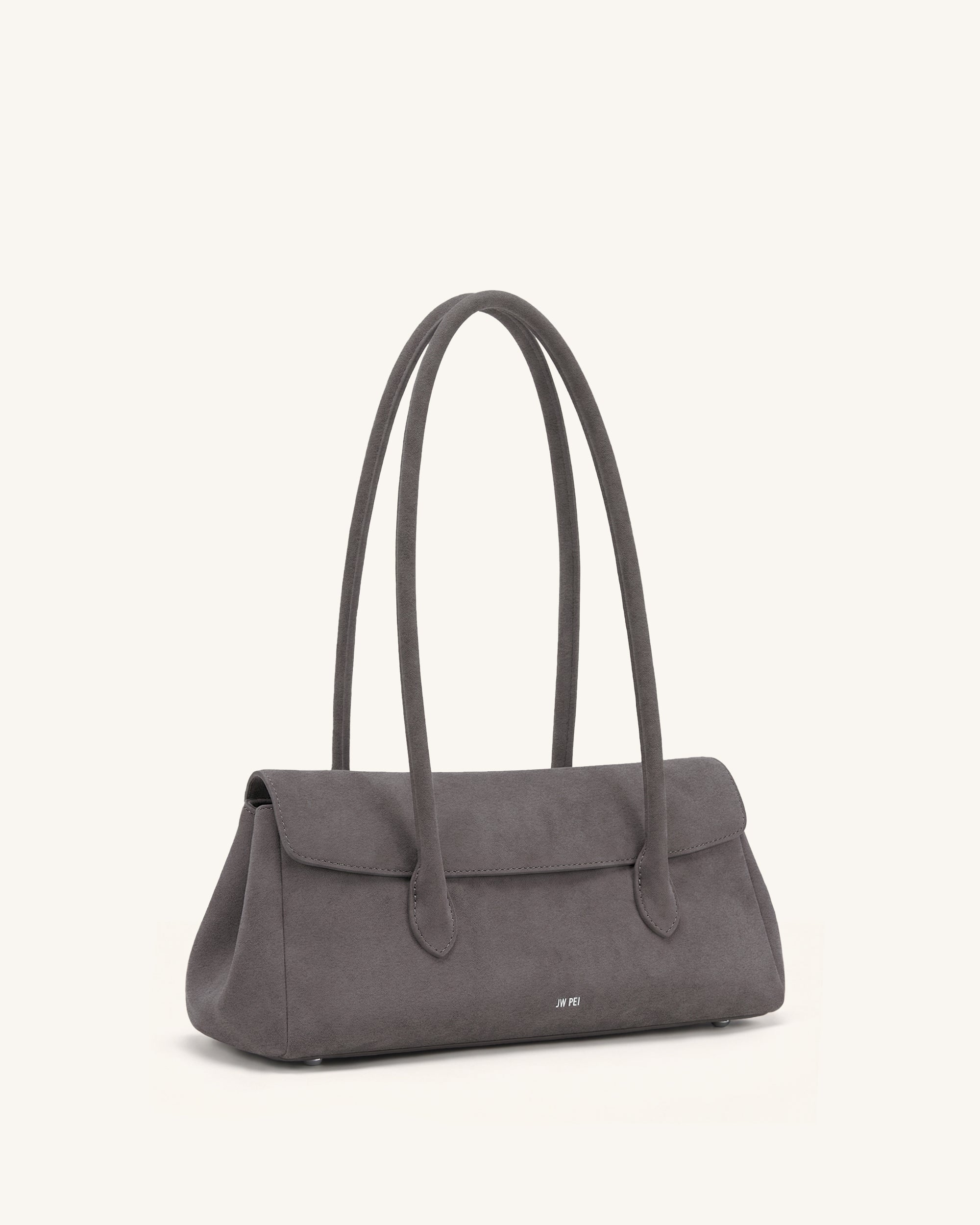 Jw Pei Solenne Faux Suede East West Shoulder Bag Taupe