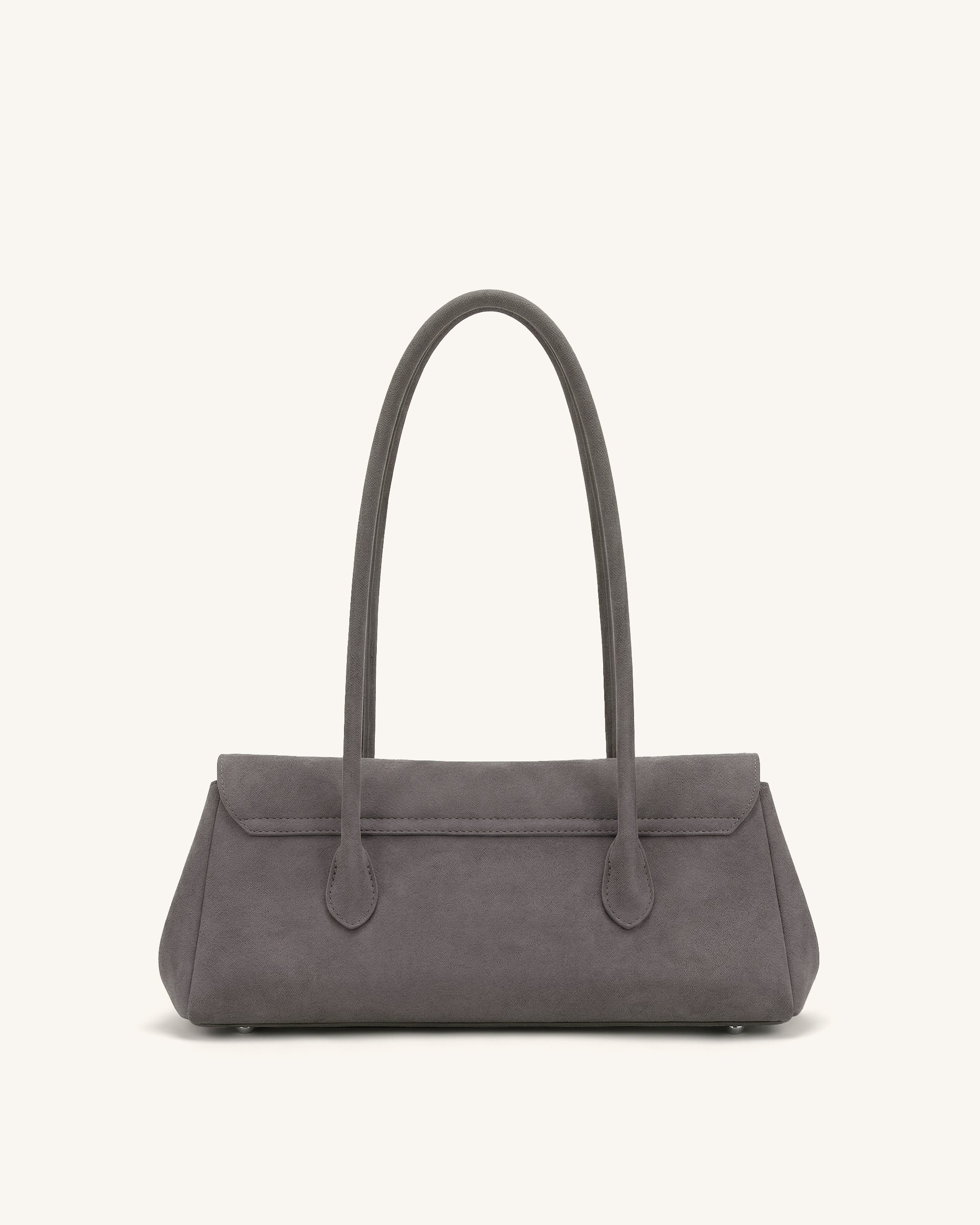 Jw Pei Solenne Faux Suede East West Shoulder Bag Taupe