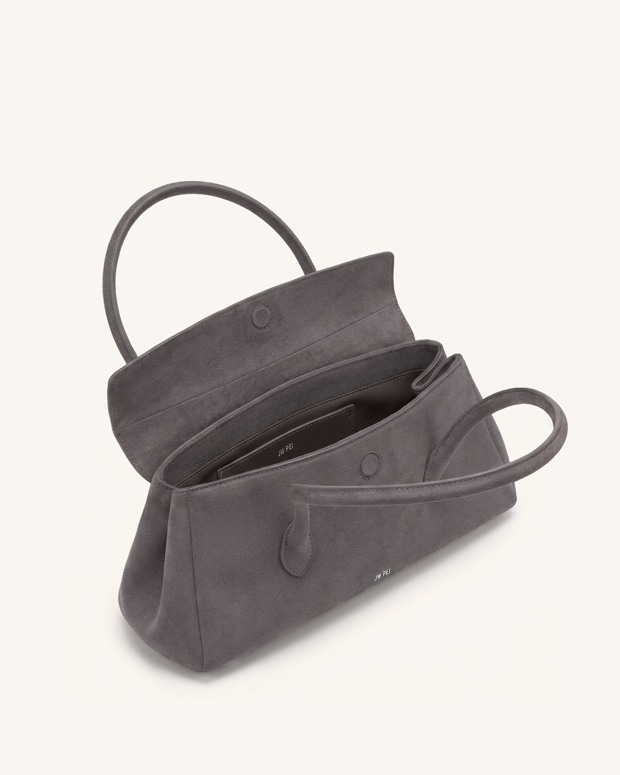 Jw Pei Solenne Faux Suede East West Shoulder Bag Taupe