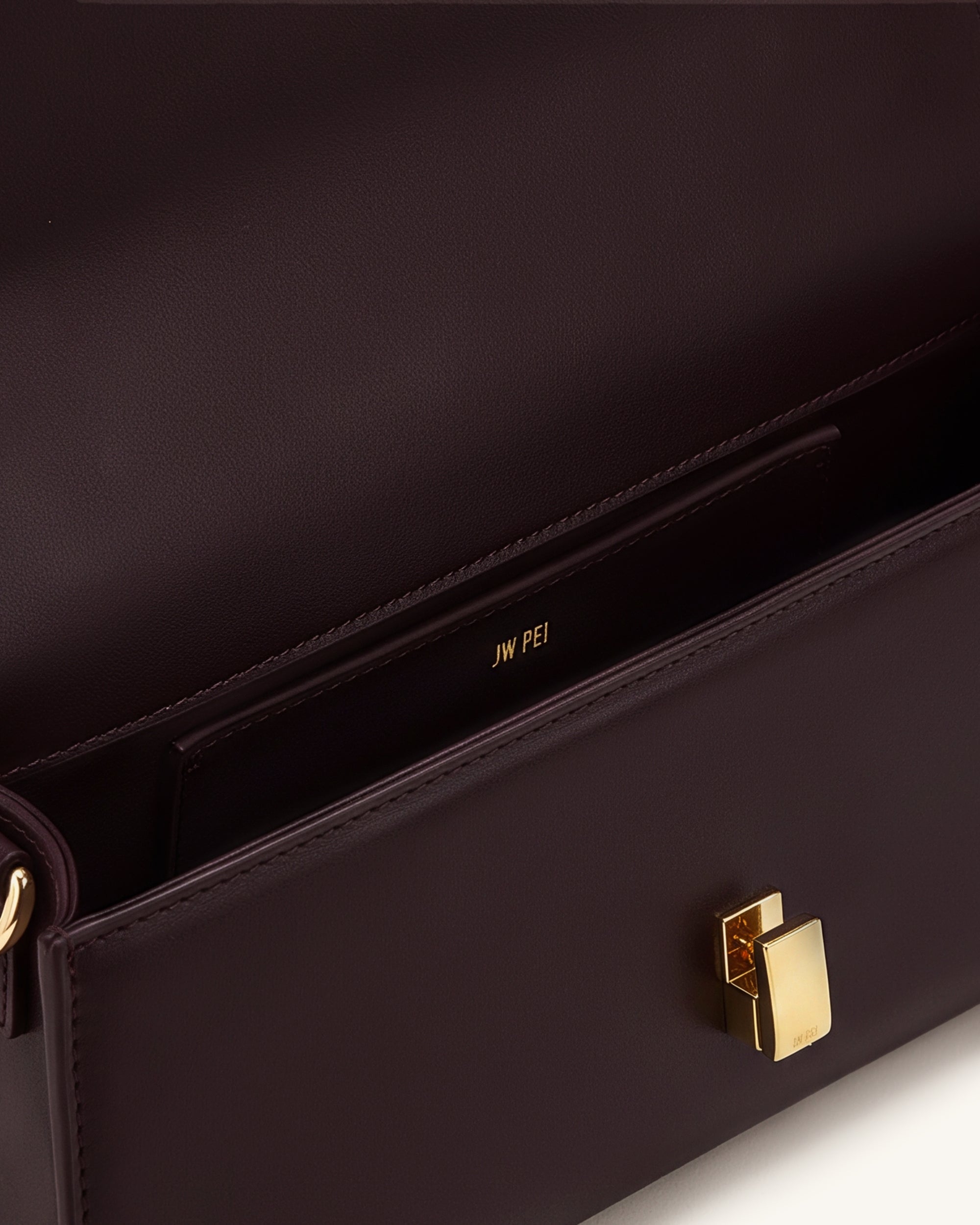 Jw Pei Delphine Flap Top Handle Bag Dark Brown