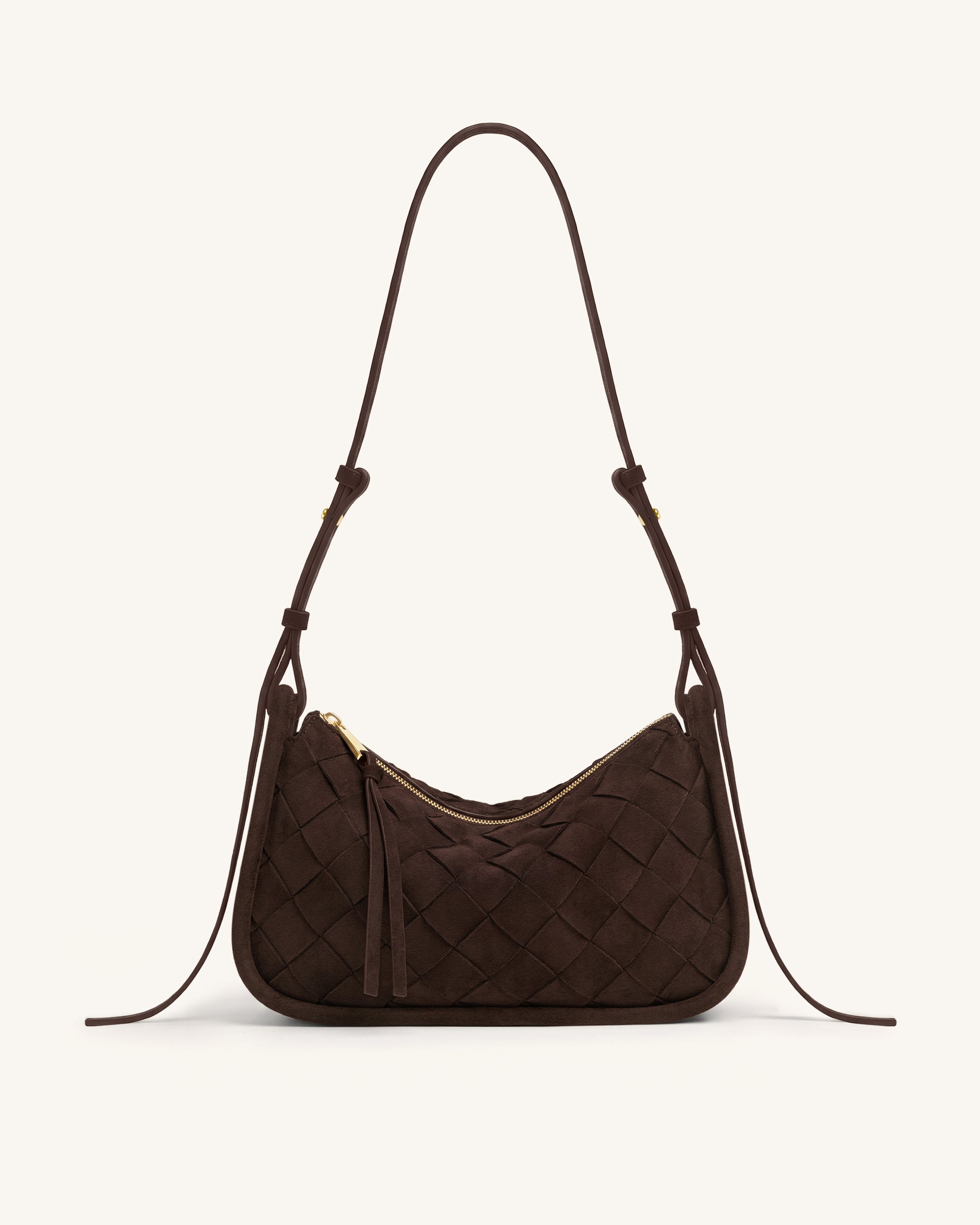 Jw Pei Zirelle Woven Faux Suede Hobo Bag Brown