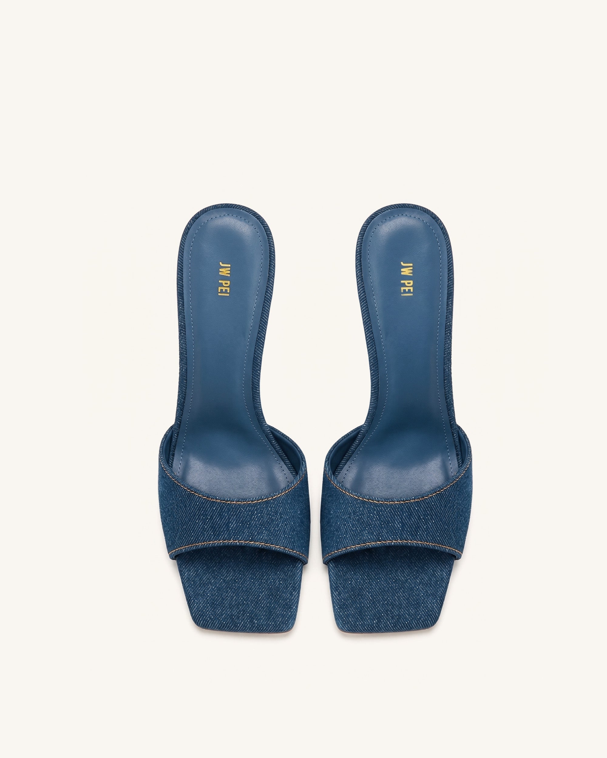 Jw Pei Hannah Denim Mule Heels Denim Blue
