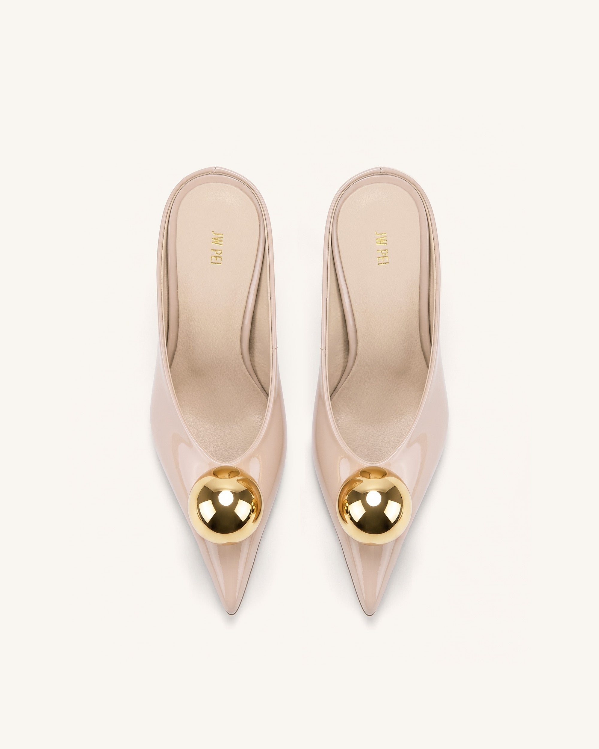 Jw Pei Sofia Angled Vamp Heel Mules Dusty Pink