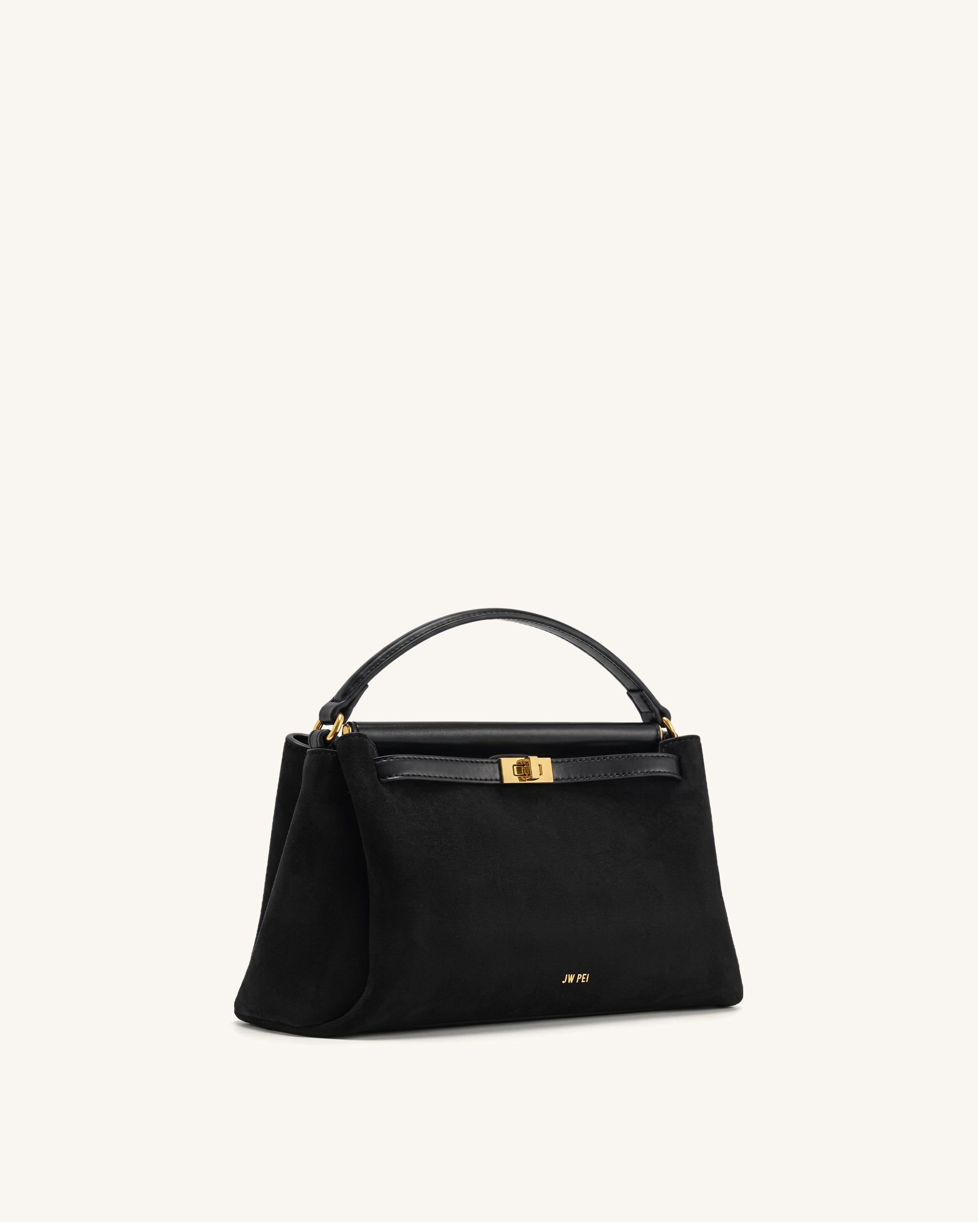 Jw Pei Carmen Faux Suede Top Handle Bag Black