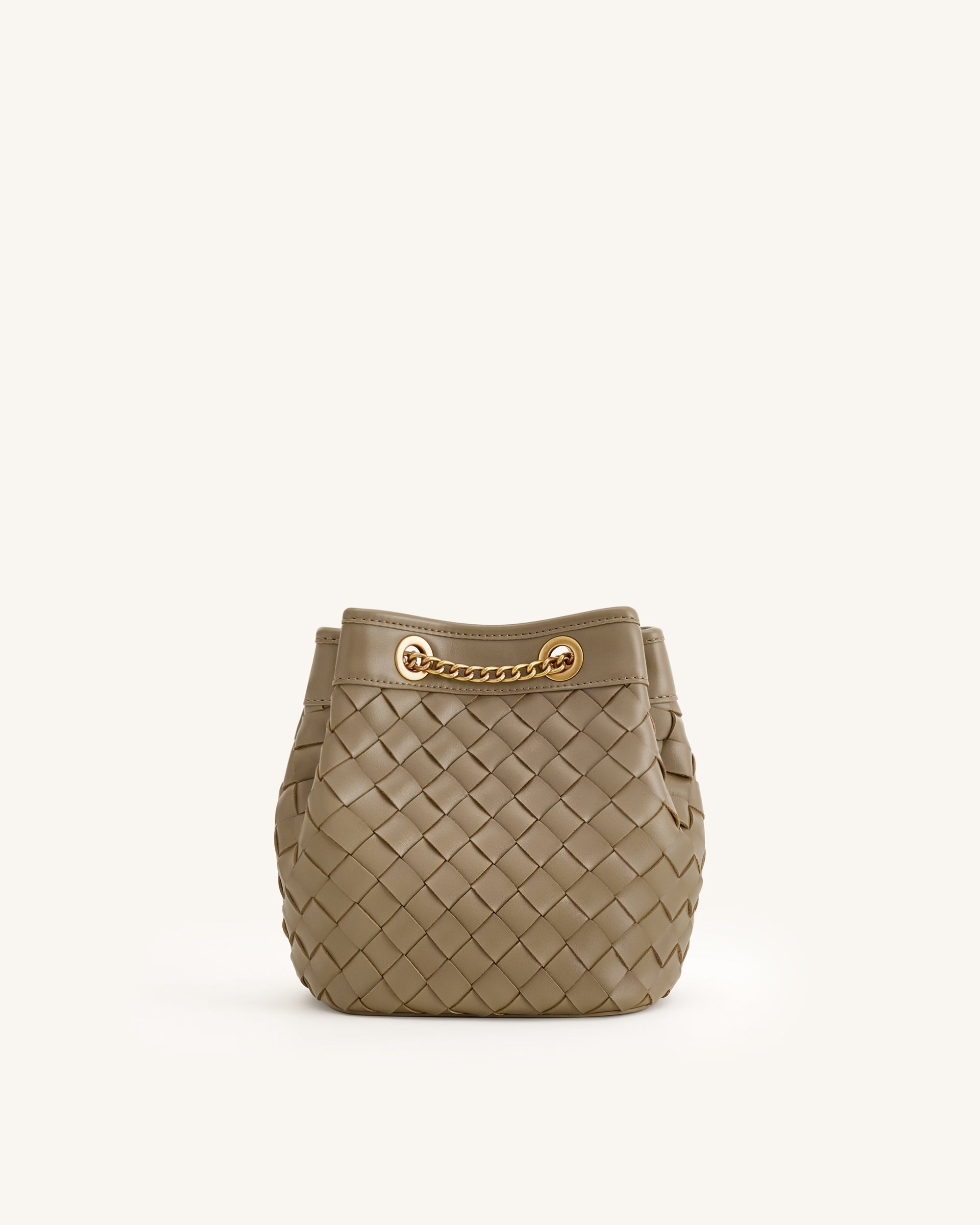 Jw Pei Yara Hand Woven Bucket Bag Taupe