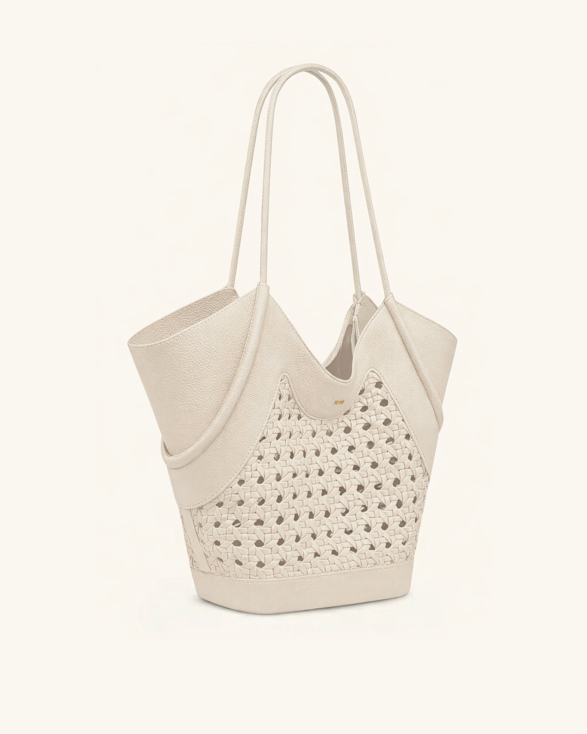 Jw Pei Maribel Woven Panel Tote Bag Ivory