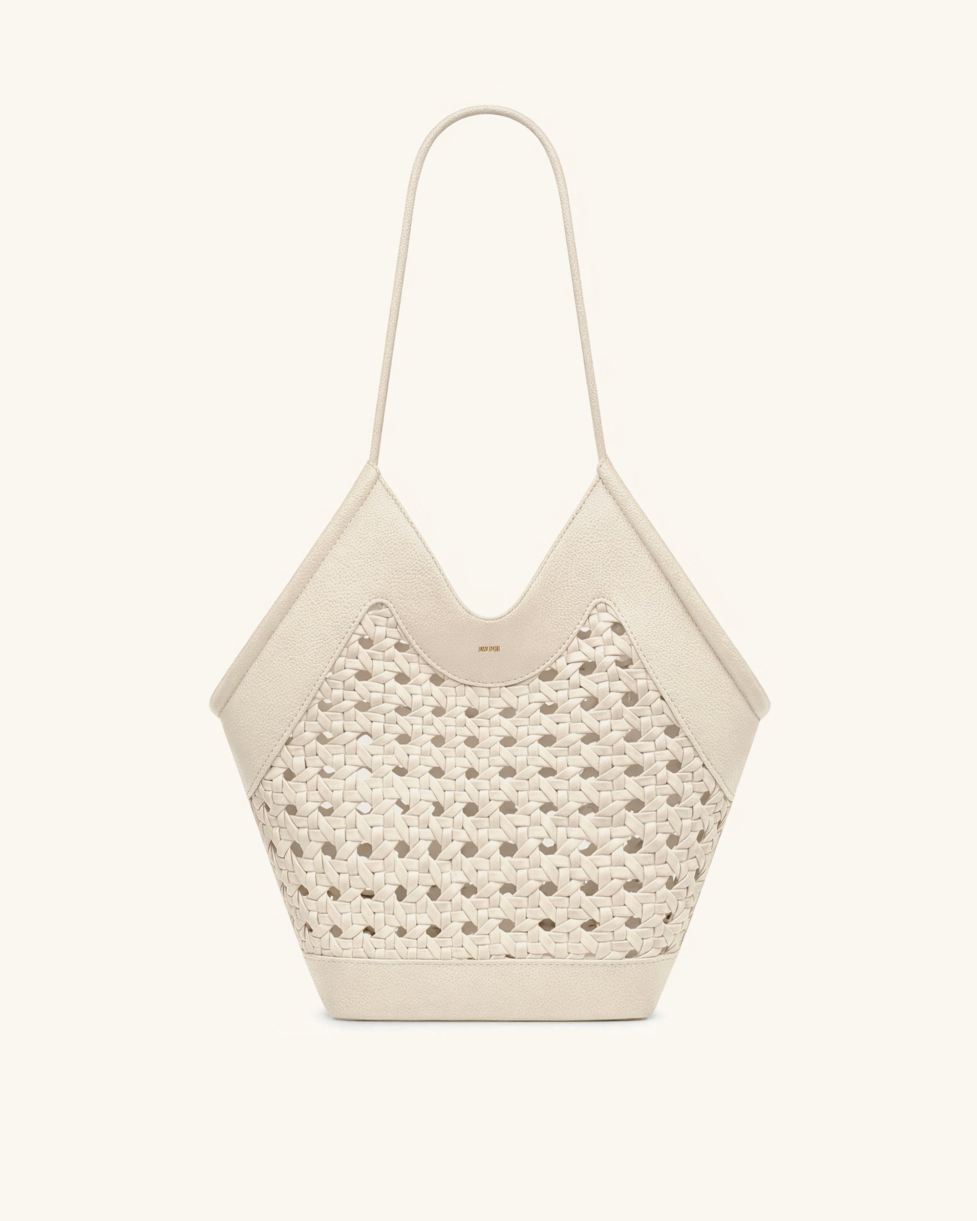 Jw Pei Maribel Woven Panel Tote Bag Ivory
