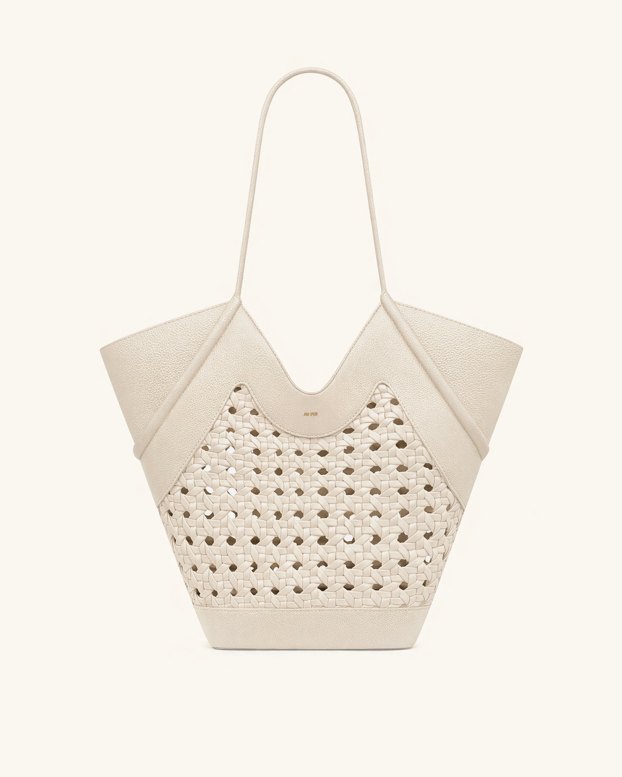 Jw Pei Maribel Woven Panel Tote Bag Ivory