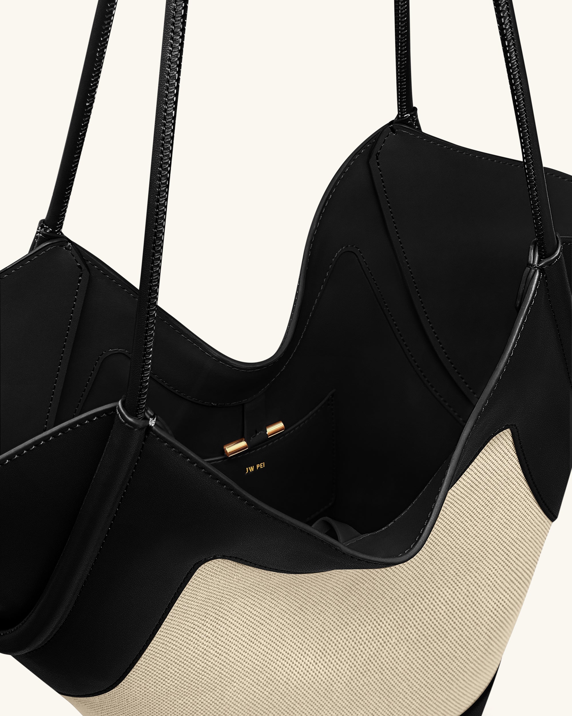 Jw Pei Maribel Panel Tote Bag Black Canvas