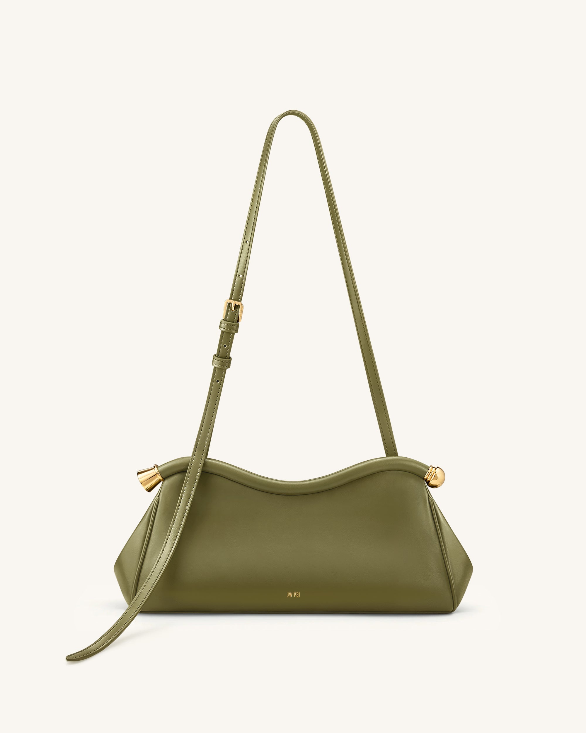 Jw Pei Naomi Curved Shoulder Bag Olive Green