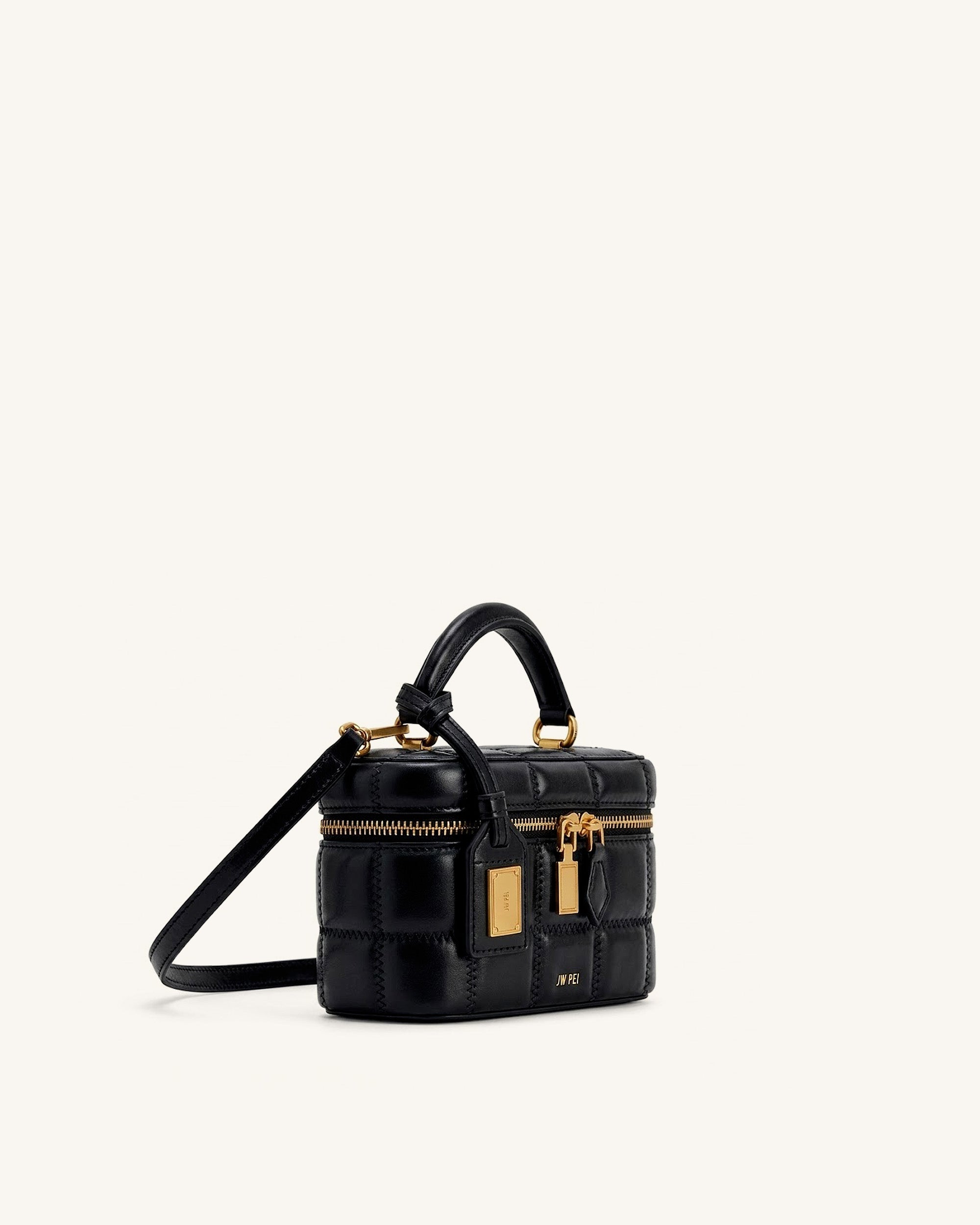 Jw Pei Cleo Box Shape Top Handle Bag Black