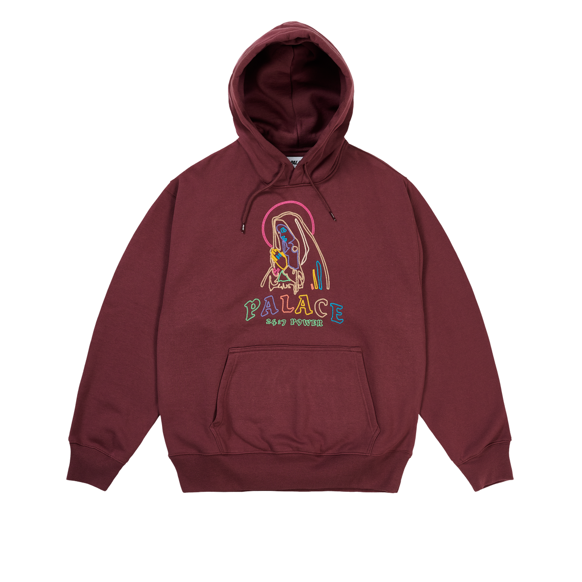 Palace Skateboards PRAY for US HOOD Maroonish