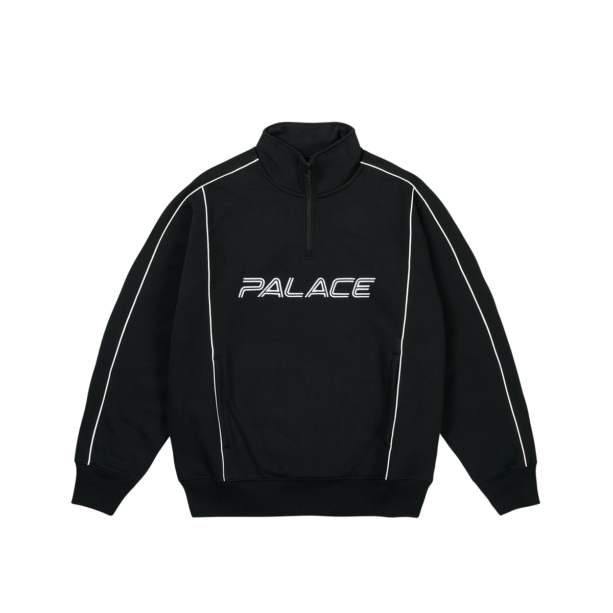 Palace Skateboards Piped 1 / 4 ZIP Racey RED