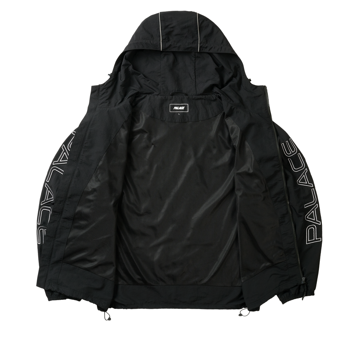 Palace Skateboards Piped Shell Jacket Black