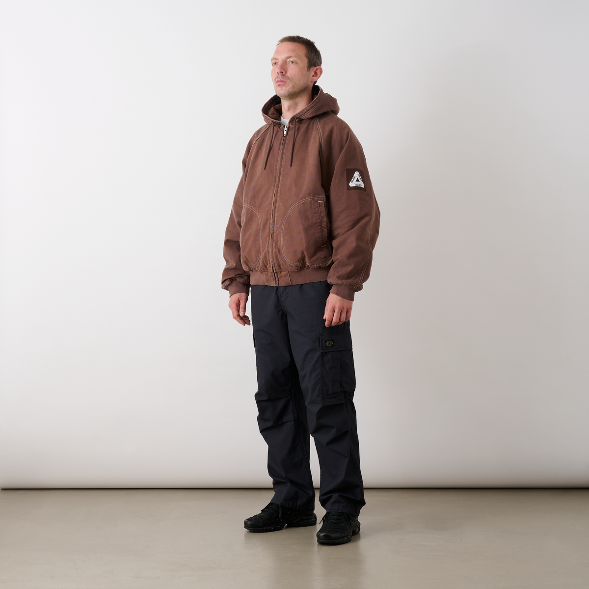 Palace Skateboards 10 OZ Hooded Canvas Jacket Brown