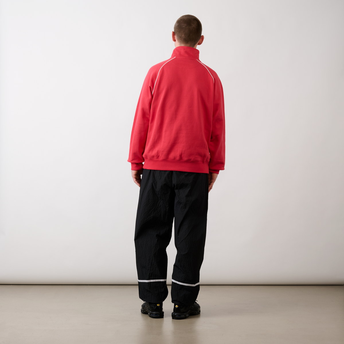 Palace Skateboards Piped 1 / 4 ZIP Racey RED