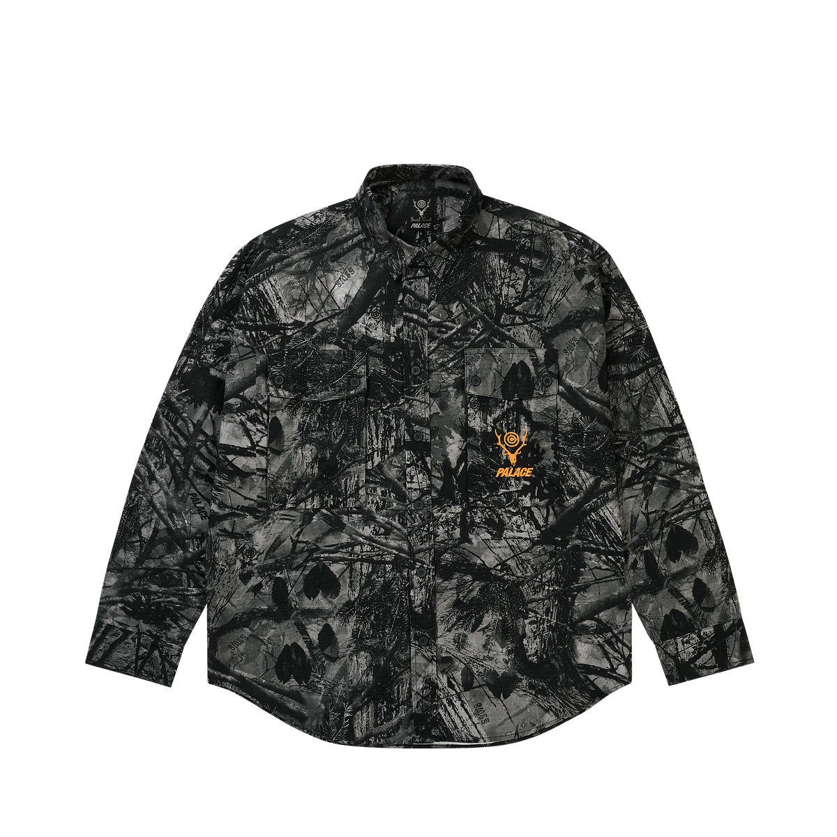 Palace South2 West8 Shirt Black CAMO
