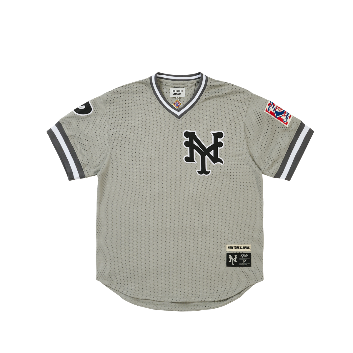 Palace NEW YORK Cubans MESH V-NECK Jersey GREY