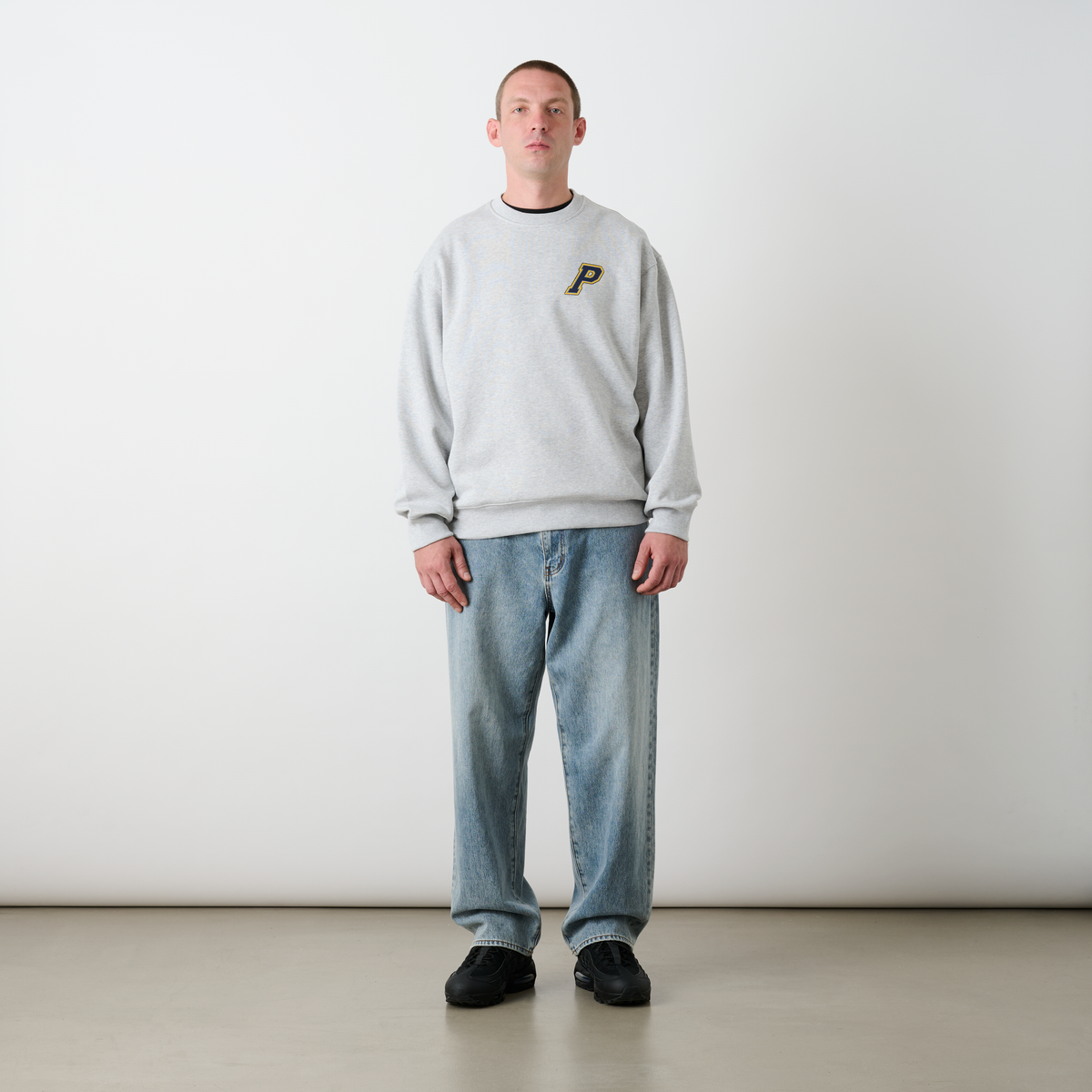 Palace Skateboards P3 Stitch CREW GREY MARL