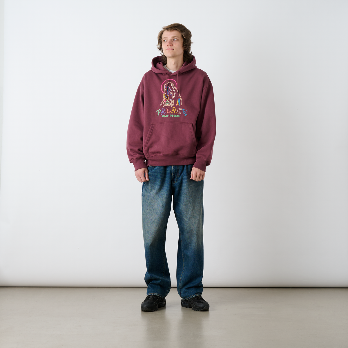 Palace Skateboards PRAY for US HOOD Maroonish