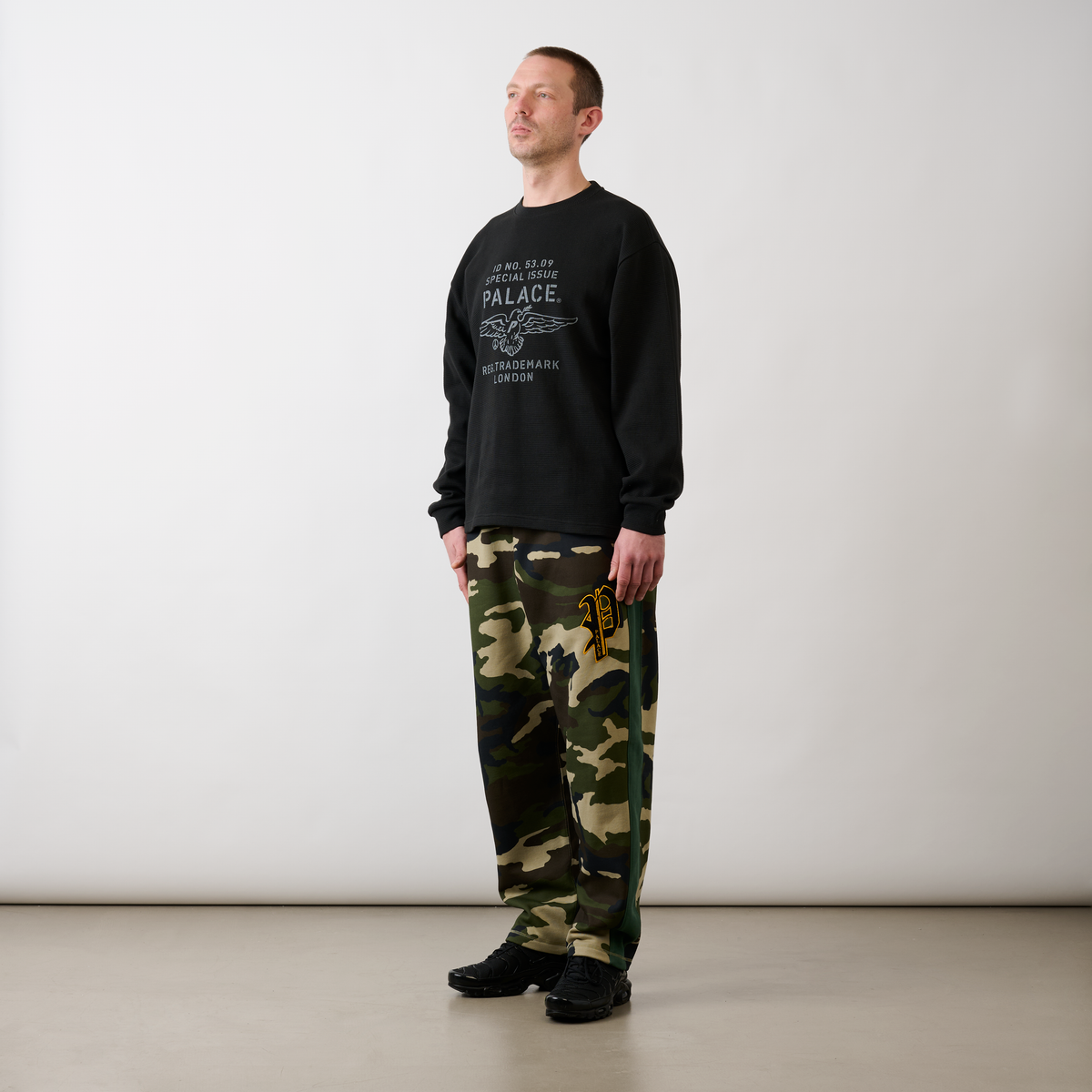 Palace Skateboards DOVE Stamp Waffle Longsleeve Black