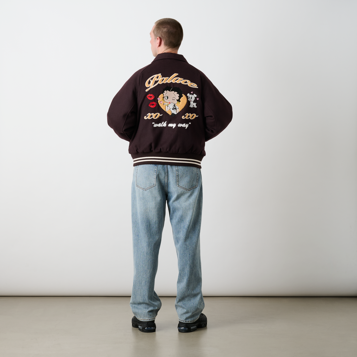 Palace Skateboards Betty BOOP Varsity Jacket Brown