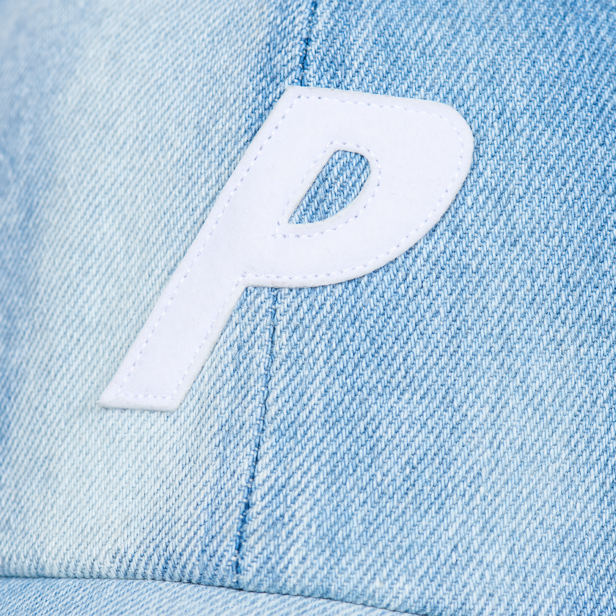 Palace Skateboards Bleached Denim P 6-Panel Stonewash