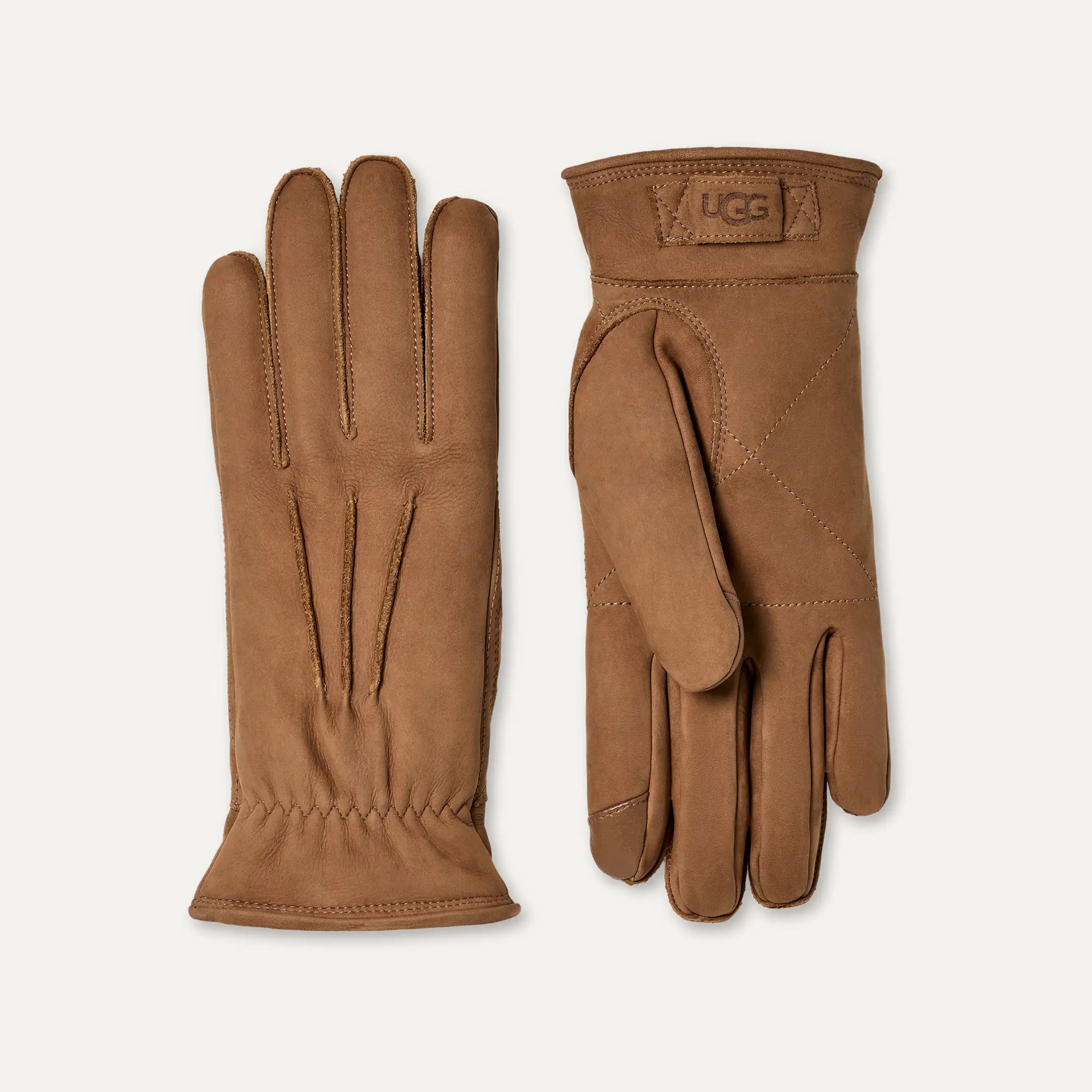 Ugg 3 Point Leather Glove Chestnut