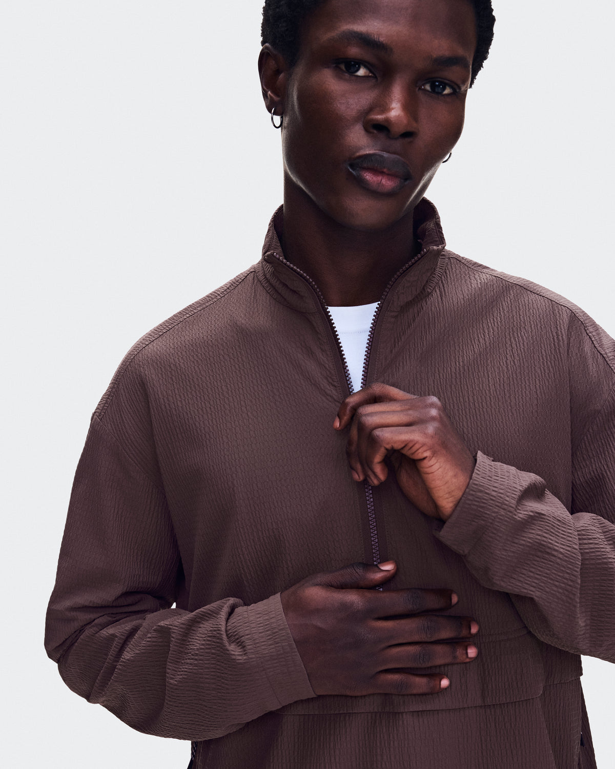 On Courtside 1/2 Zip Eaze Mulberry