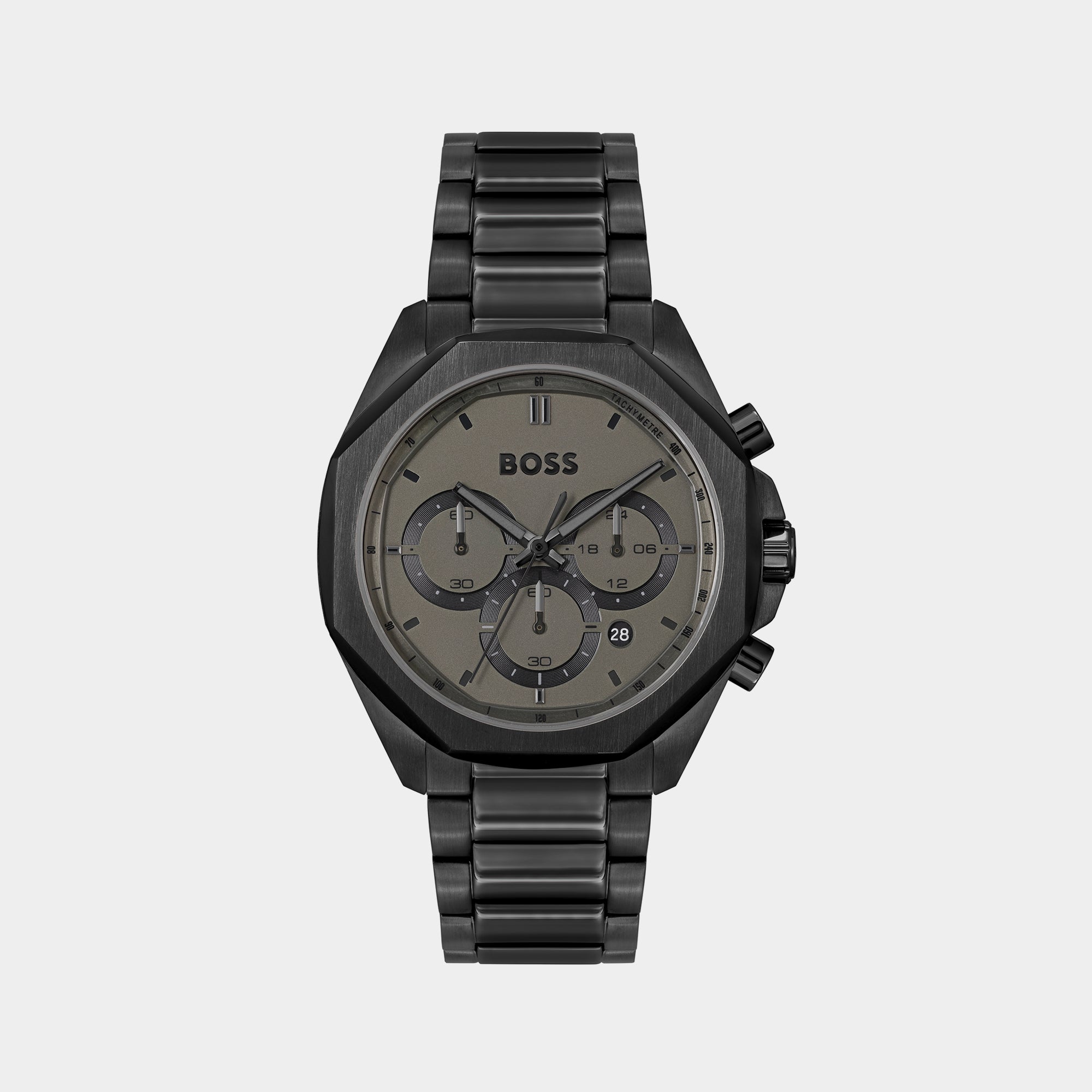 Boss Cloud Men Quartz Grey Dial Chronograph Stainless Steel Watch 1514016