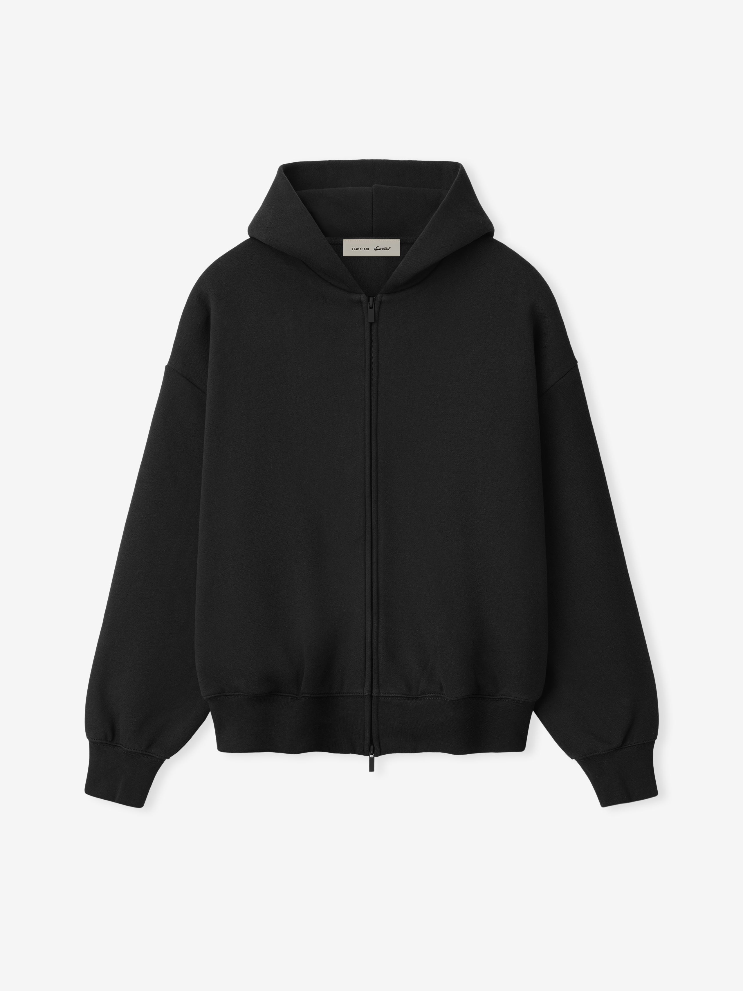 Essentials Signature Ss26 Classic Zip-Up Hoodie Vintage Black