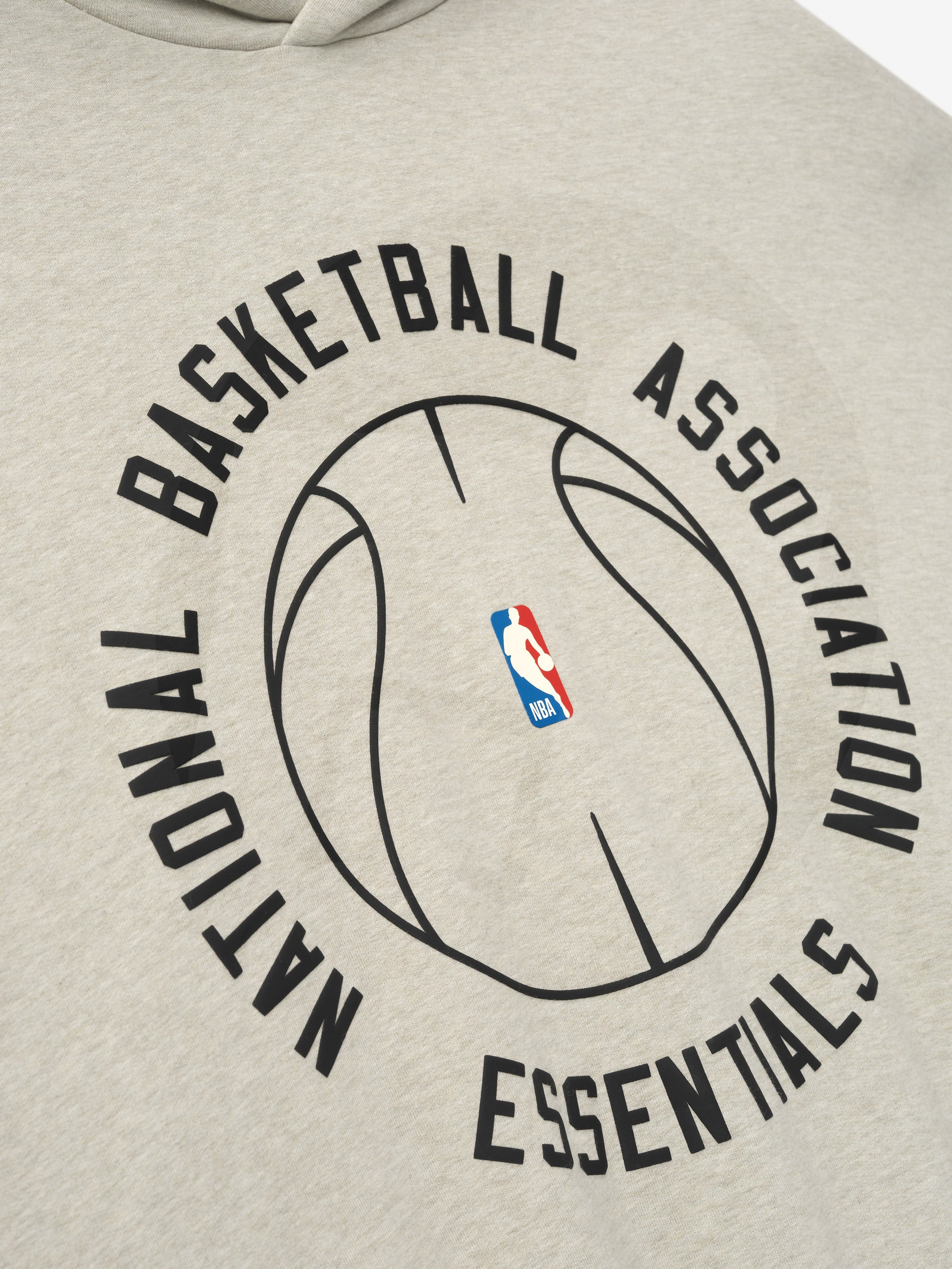 Essentials Nba X Barkley Hendricks 90S Hoodie Heather Stone W/ Heather Rib