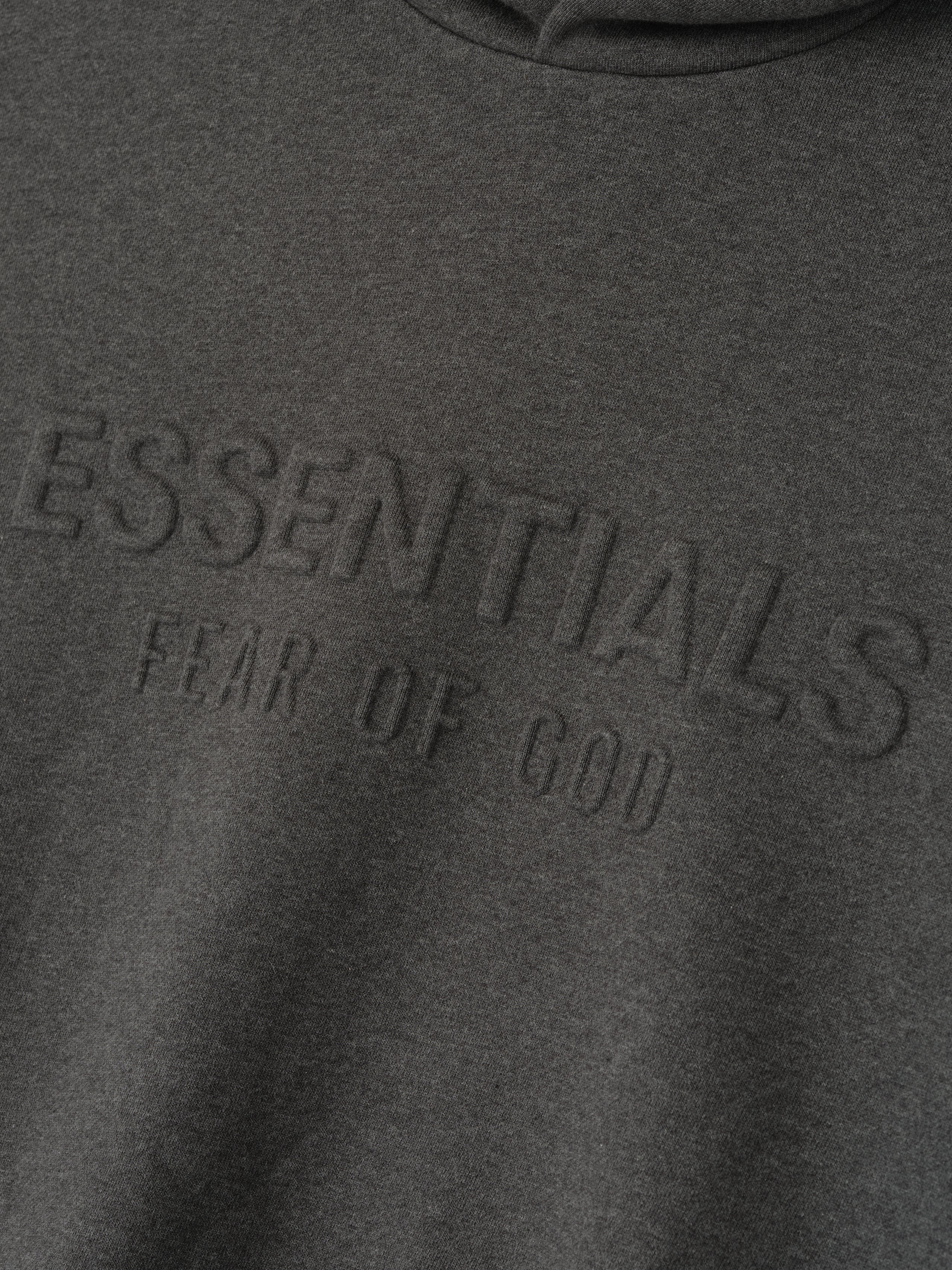 Essentials Embossed Essentials Classic Hoodie Charcoal Heather
