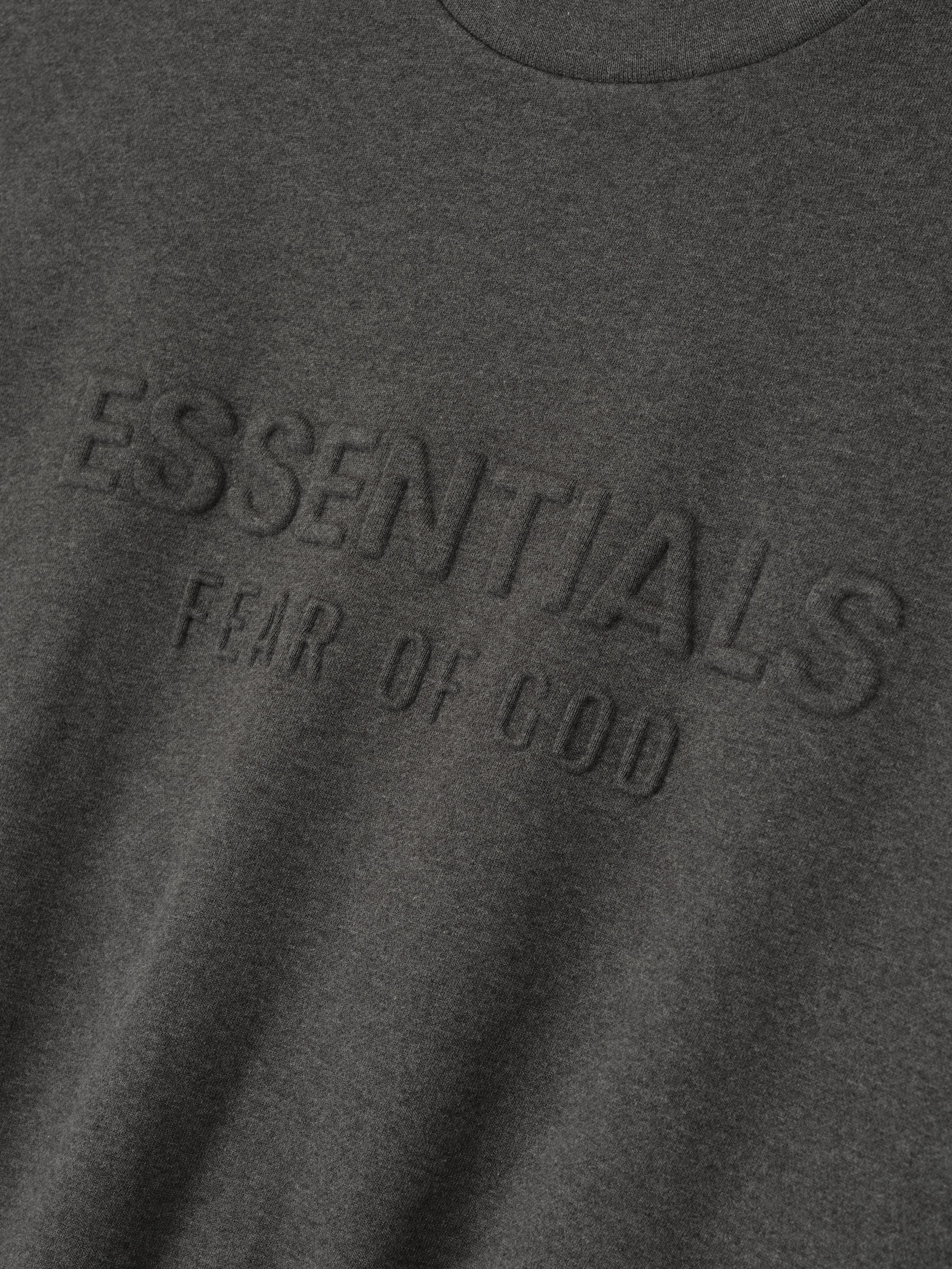 Essentials Embossed Classic Crewneck Sweatshirt Charcoal Heather