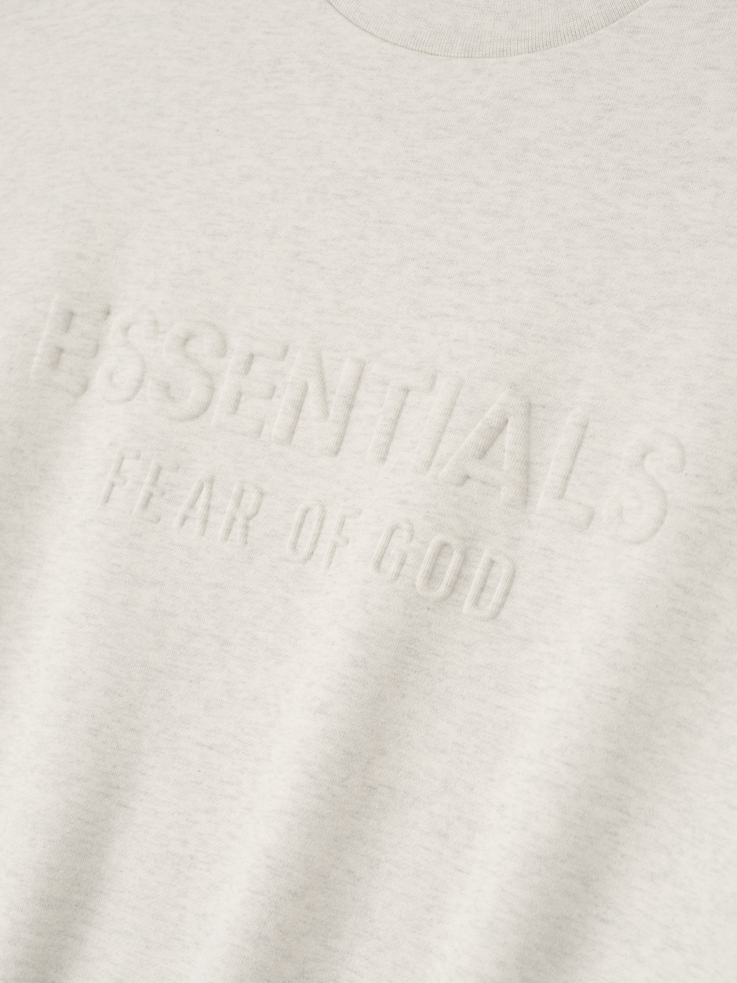 Essentials Embossed Classic Crewneck Sweatshirt Oatmeal Heather