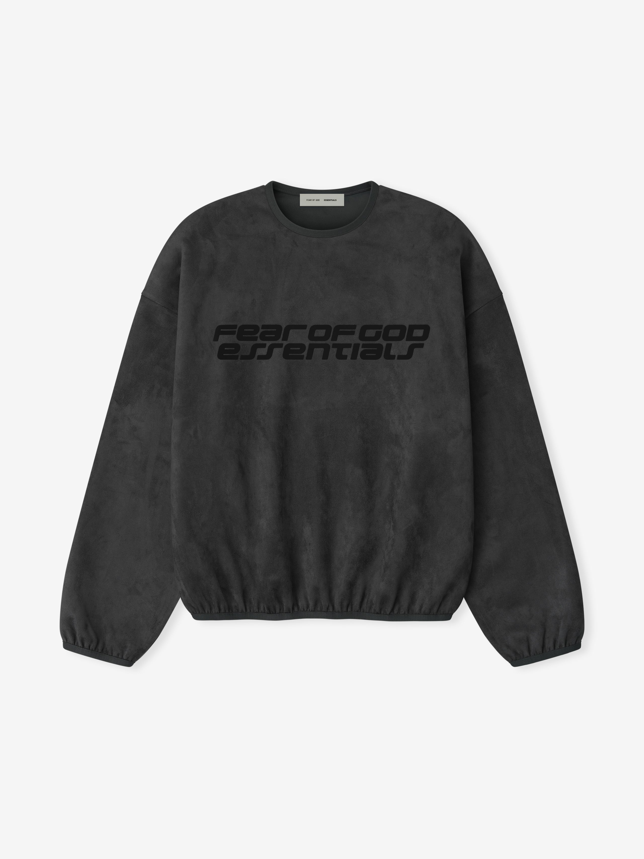 Essentials Suede Fleece Modern Crewneck Sweatshirt Iron Grey