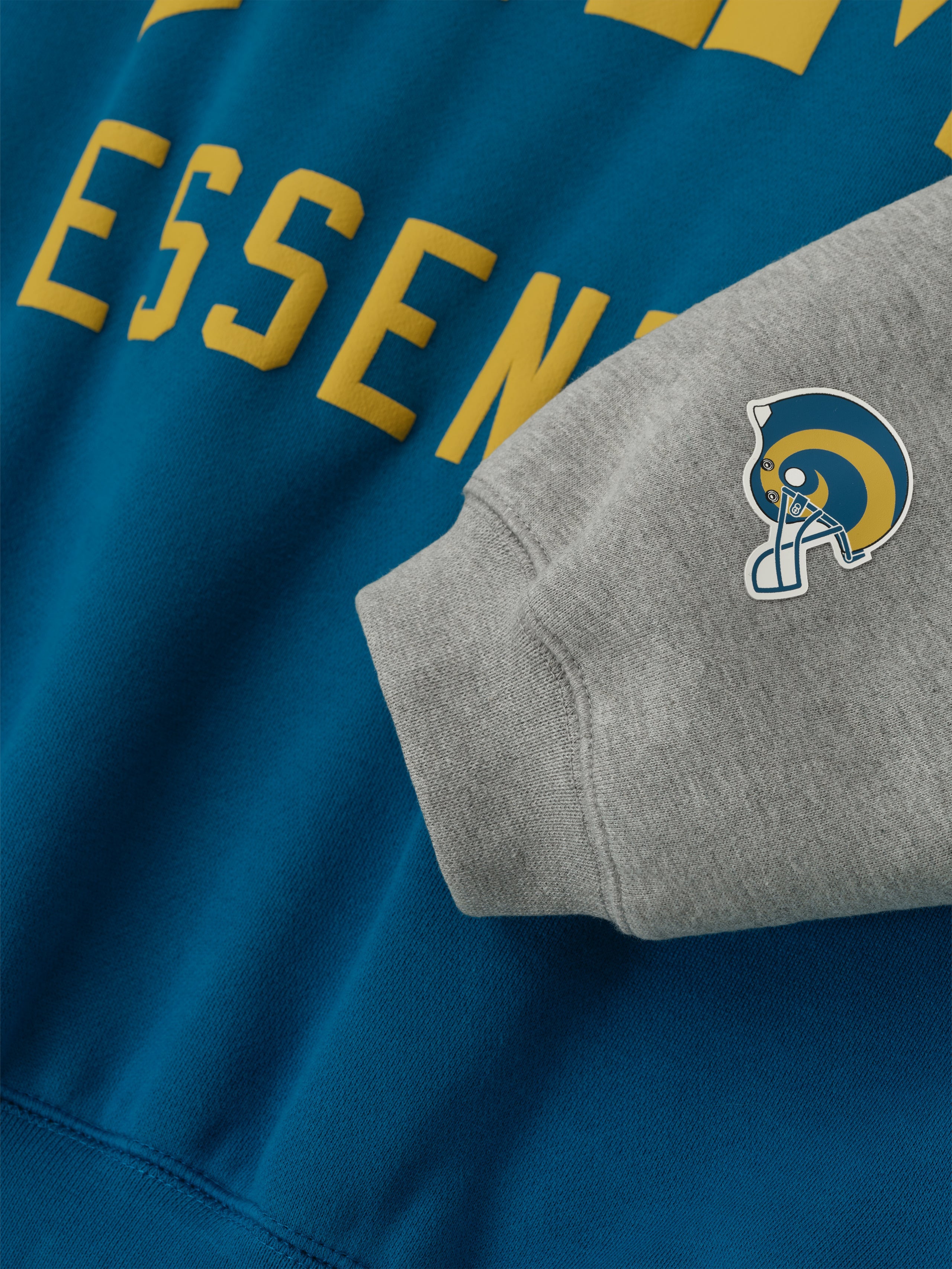 Essentials Rams Sport Hoodie Blue Sapphire / Concrete Heather