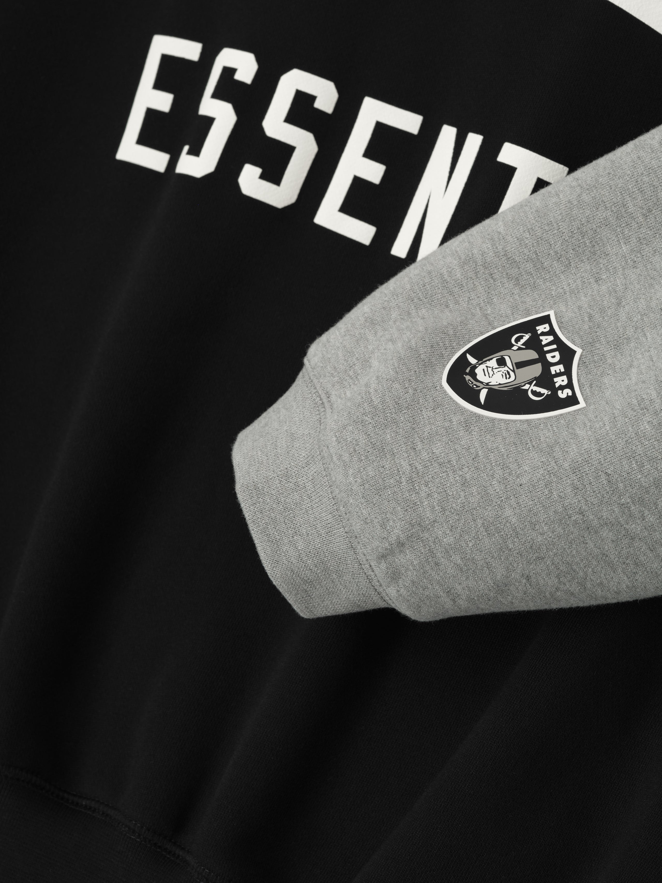 Essentials Raiders Sport Hoodie Black/Concrete Heather