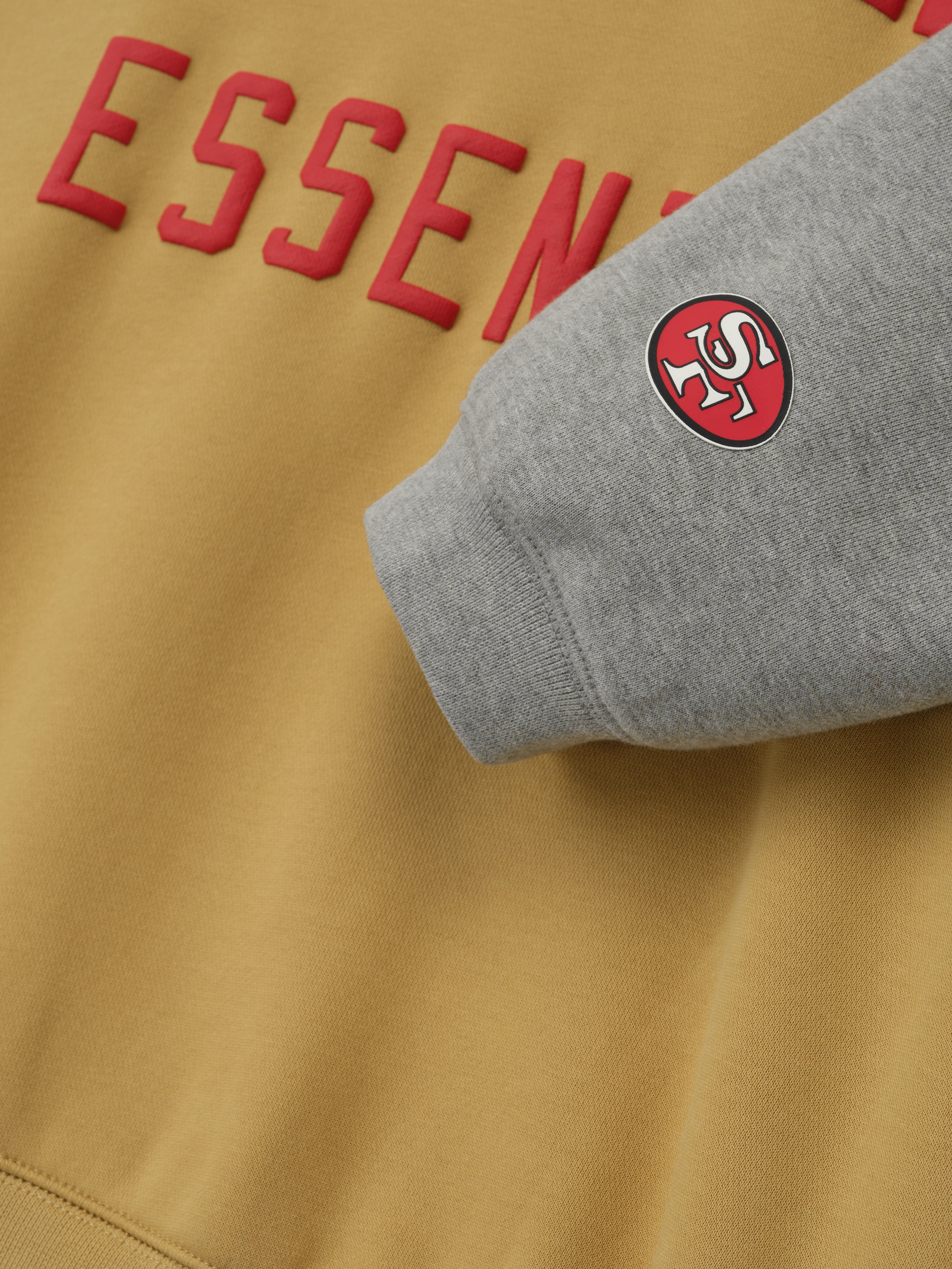 Essentials Forty Niners Sport Hoodie Prairie Sand/ Concrete Heather