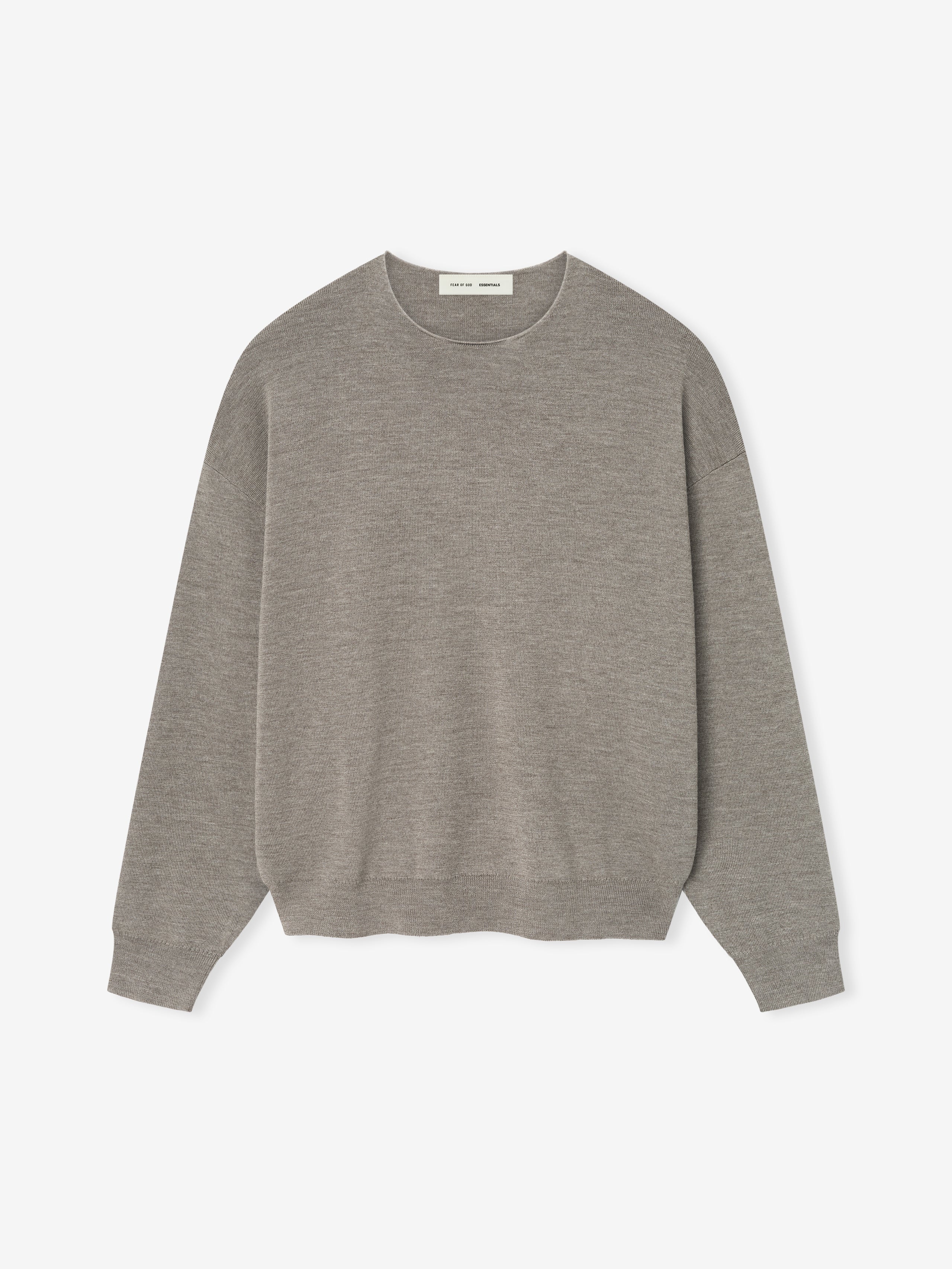 Essentials Merino Crewneck Sweater Homestead Heather