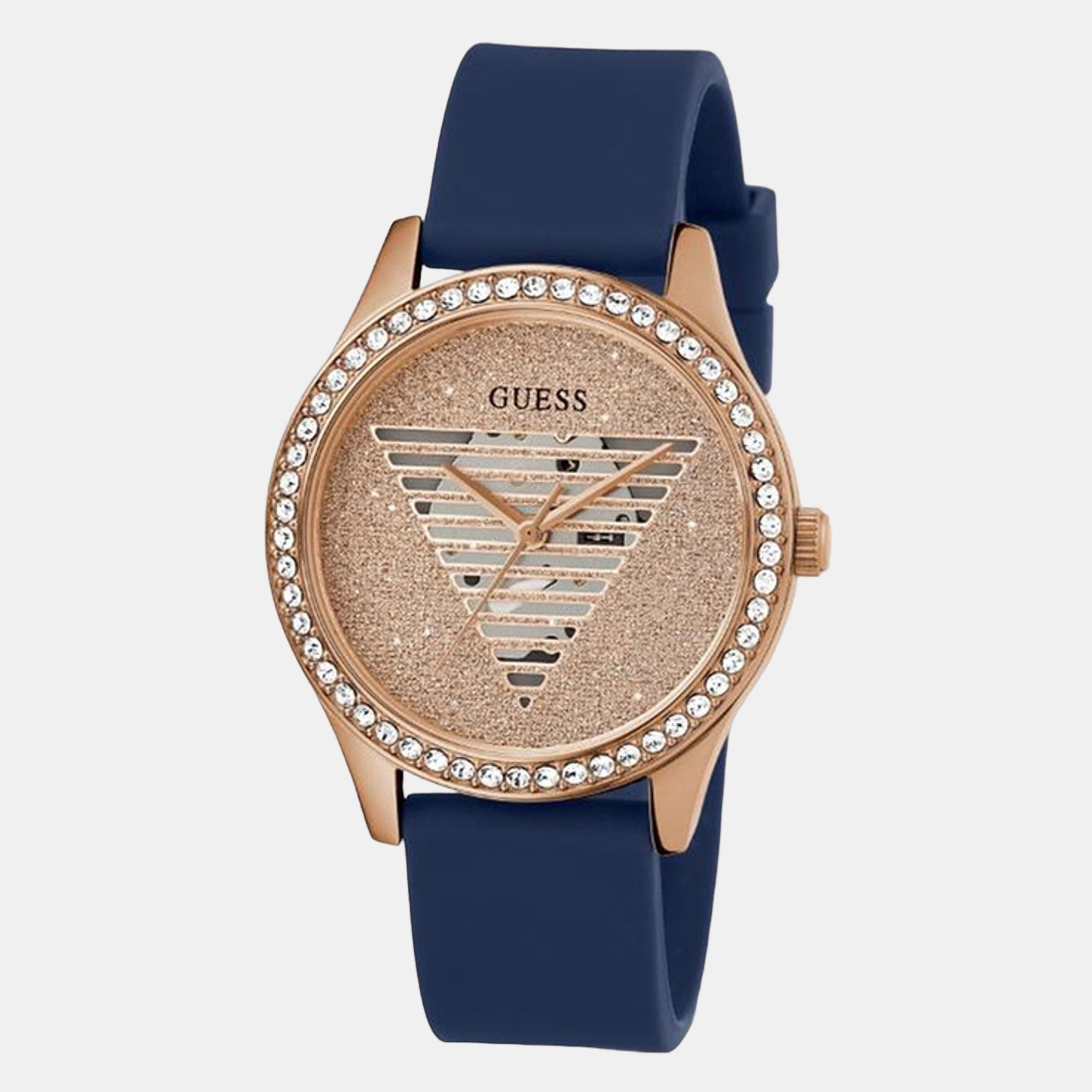 Guess Lady Idol Women Quartz Pink Dial Analog Silicone Watch Gw0530L3