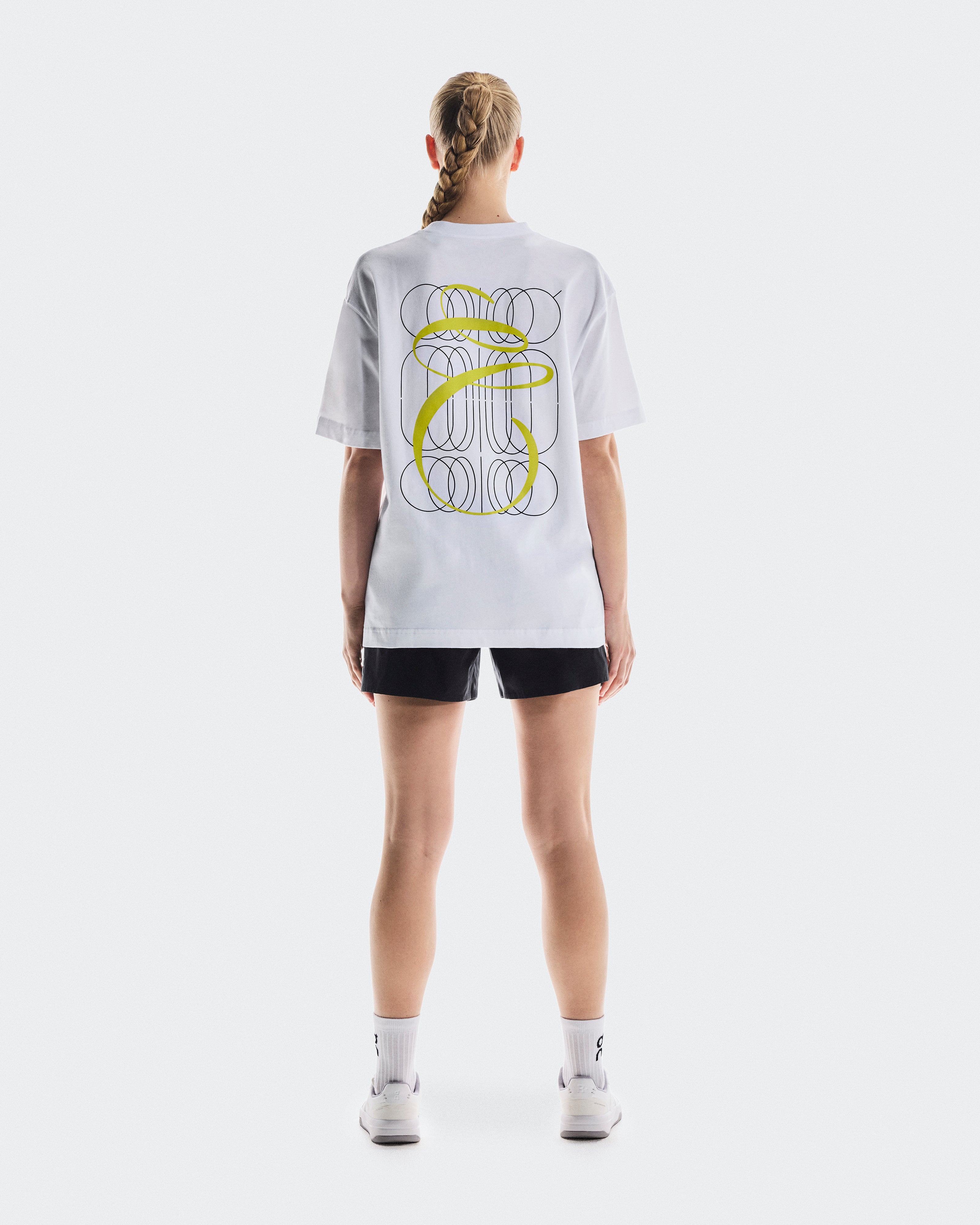 on club-t graphic White | Lime (Women's)