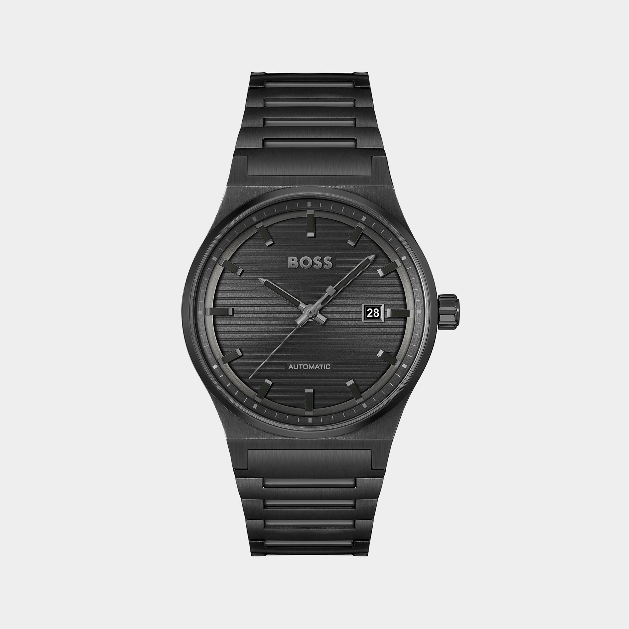 Boss Candor Men Quartz Black Dial Analog Stainless Steel Watch 1514120