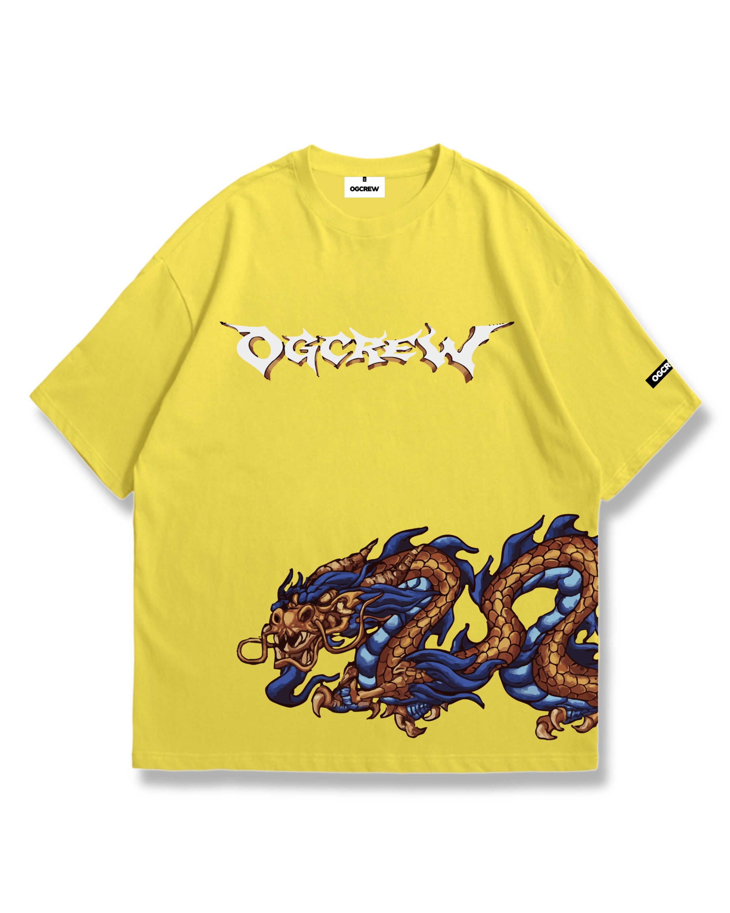LIME YELLOW EASTERN DRAGON T-SHIRT