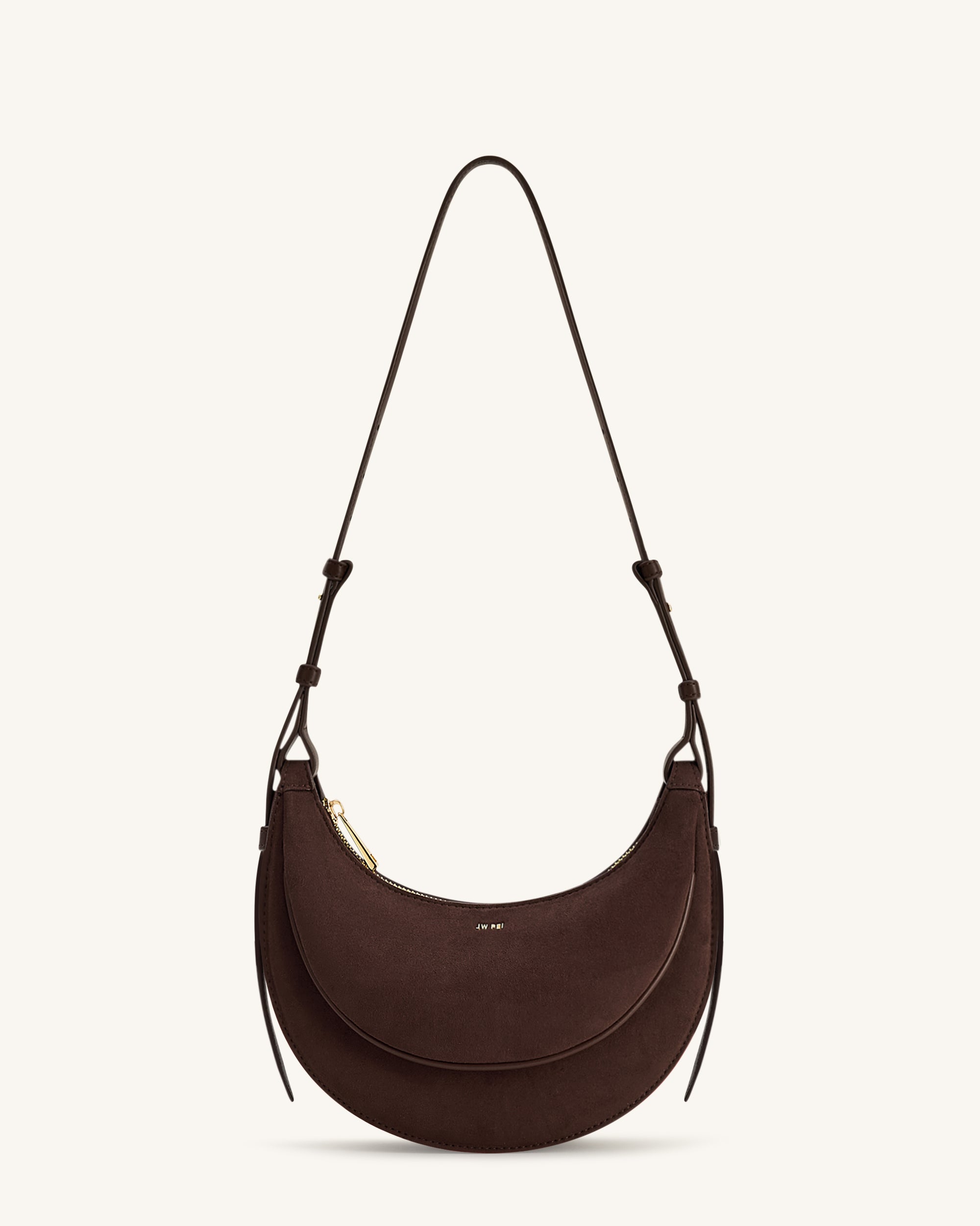 Jw Pei Sharon Faux Suede Crossbody Bag Coffee Brown