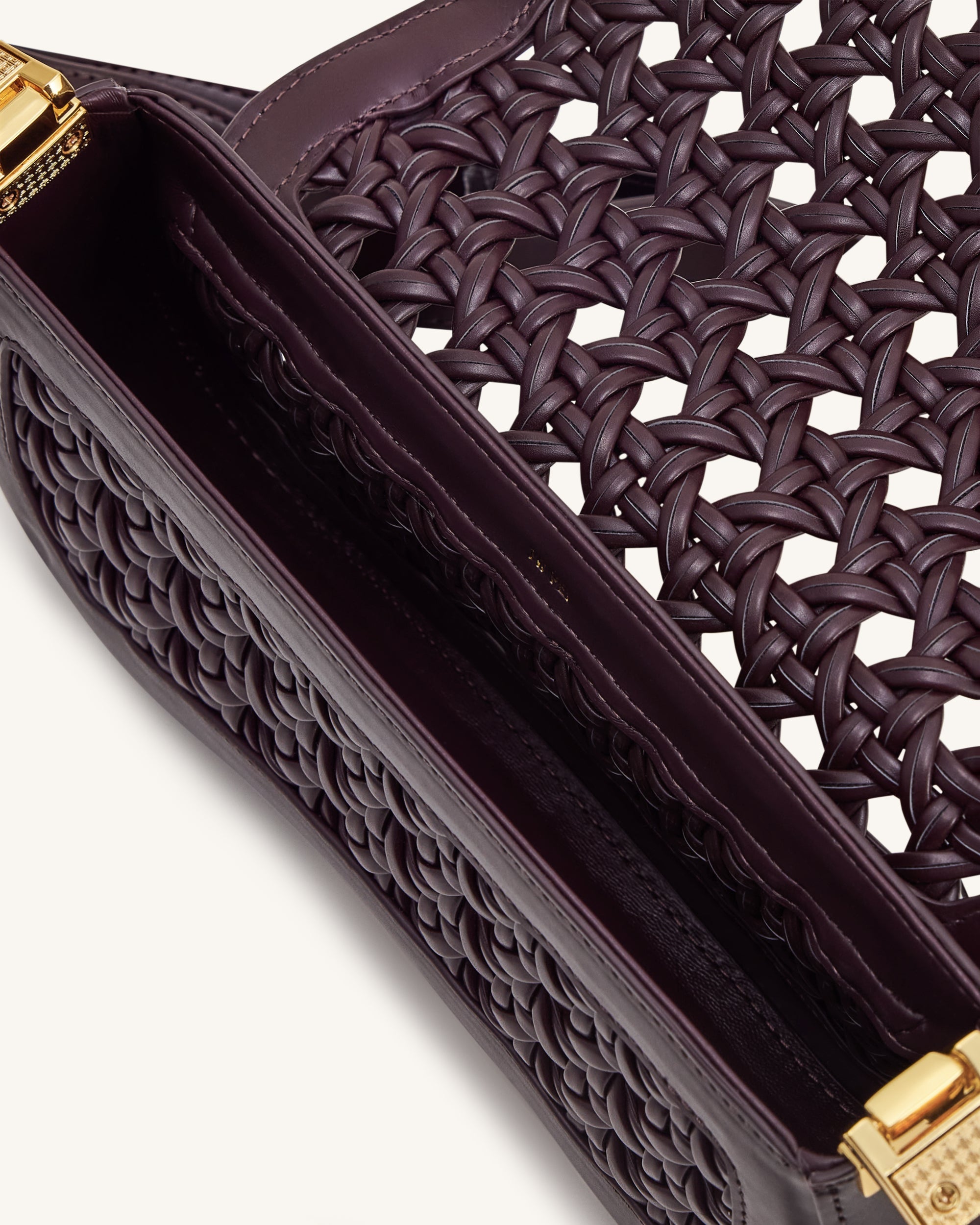 Jw Pei Joy Woven Shoulder Bag Dark Red
